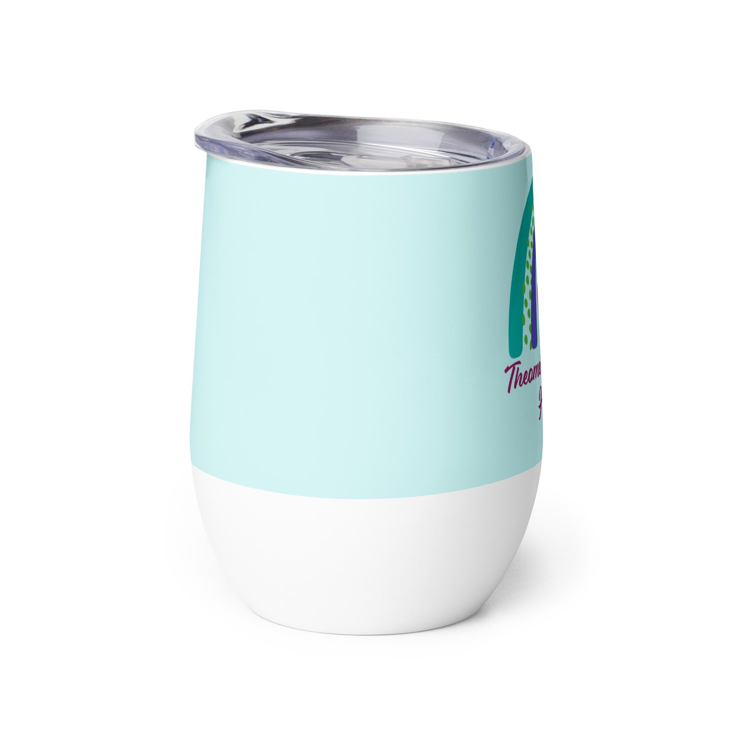 Signature Wine Tumbler(Baby Blue&White)