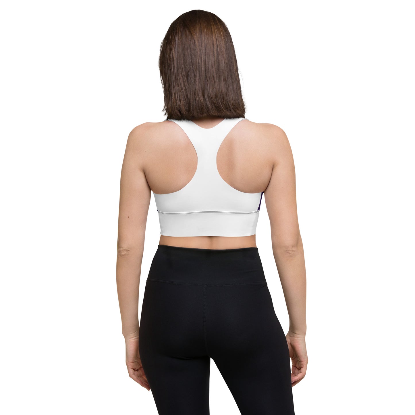 Babygirl Sports Bra-Purple&White
