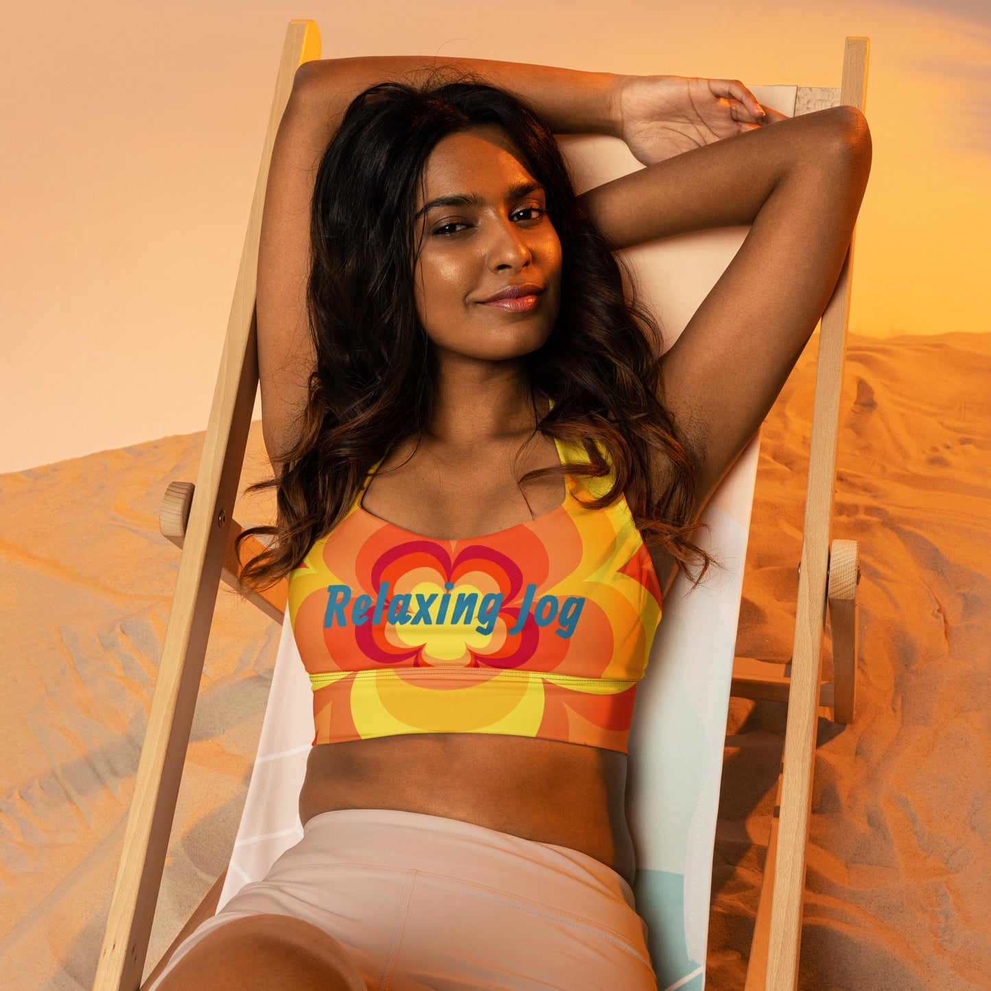 Relaxing Jog-Sunset Longline Sports Bra