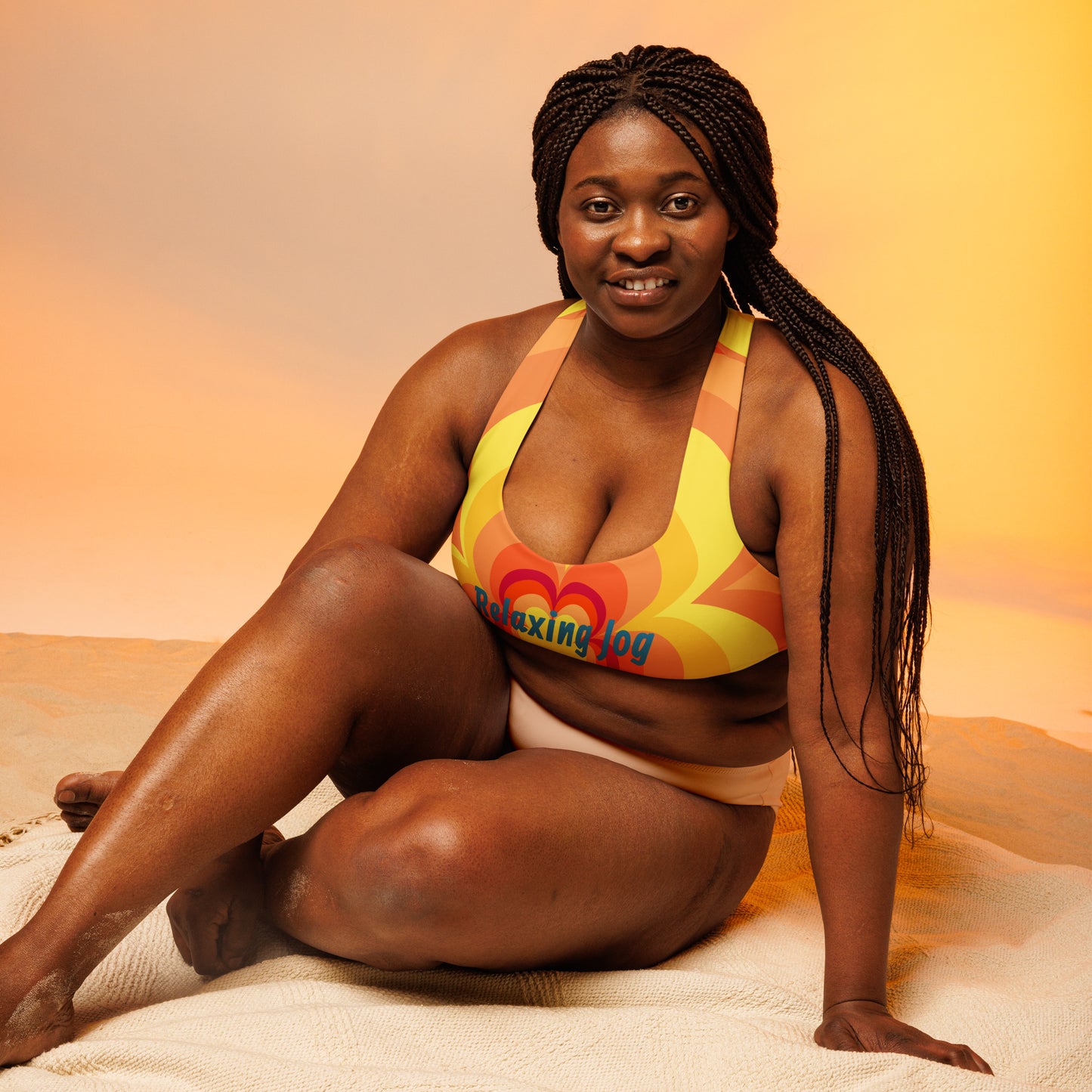 Relaxing Jog-Sunset Longline Sports Bra