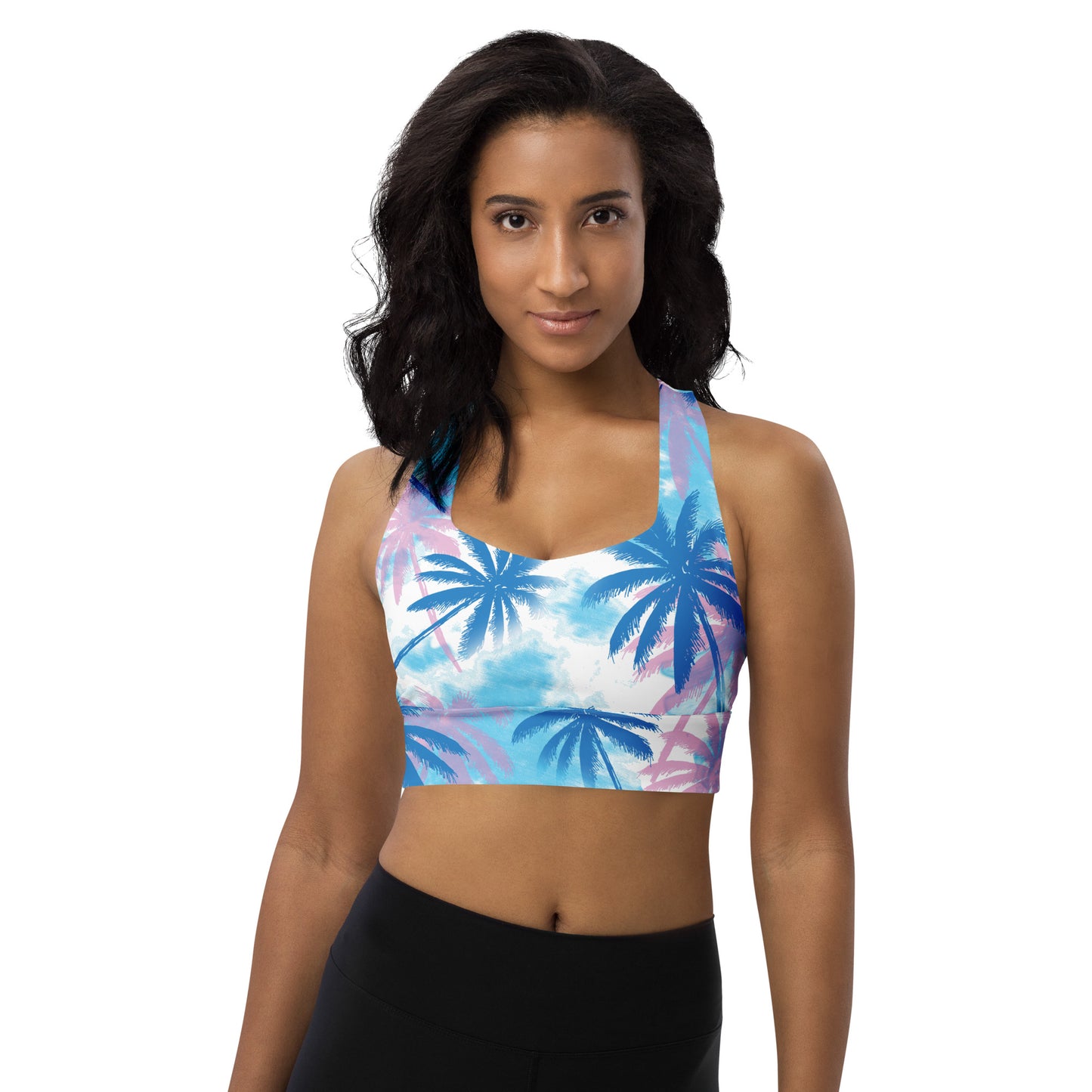 Tropical Breeze-Longline Sports Bra