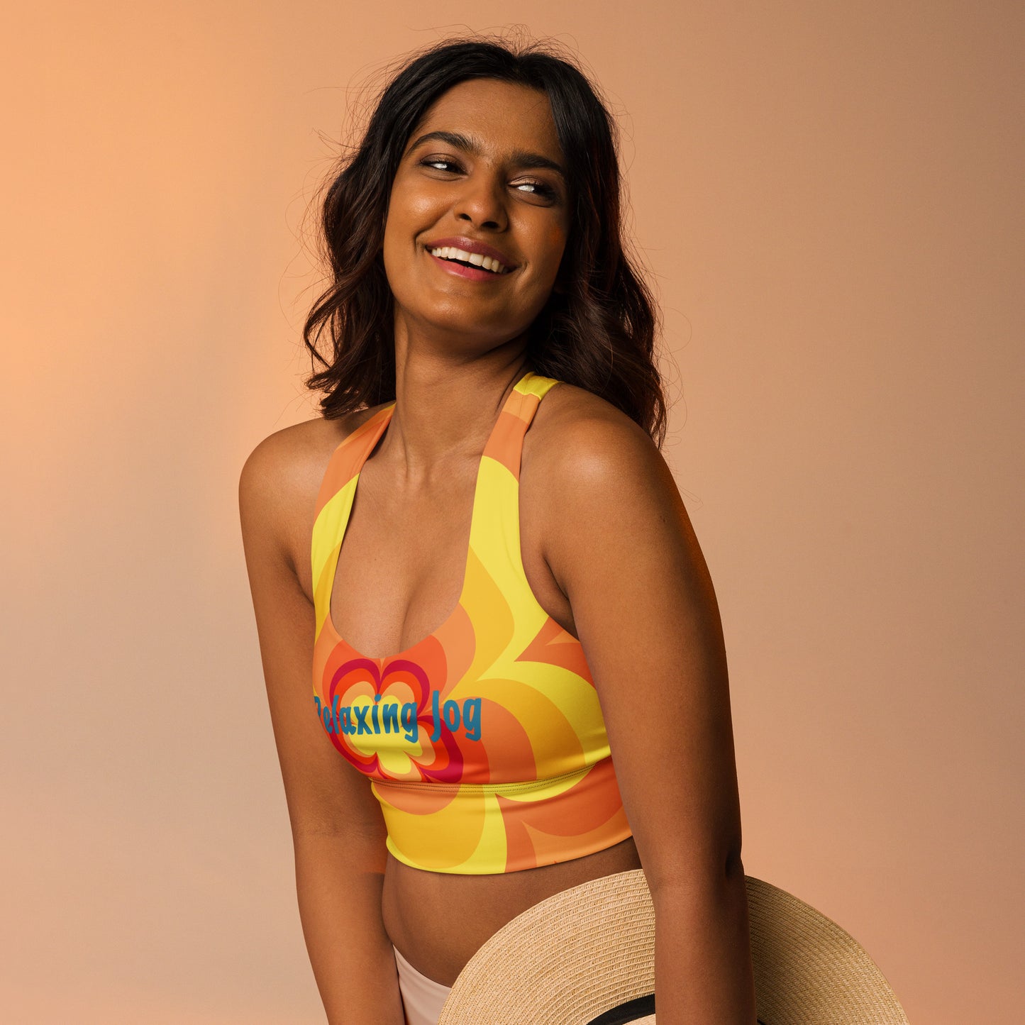 Relaxing Jog-Sunset Longline Sports Bra