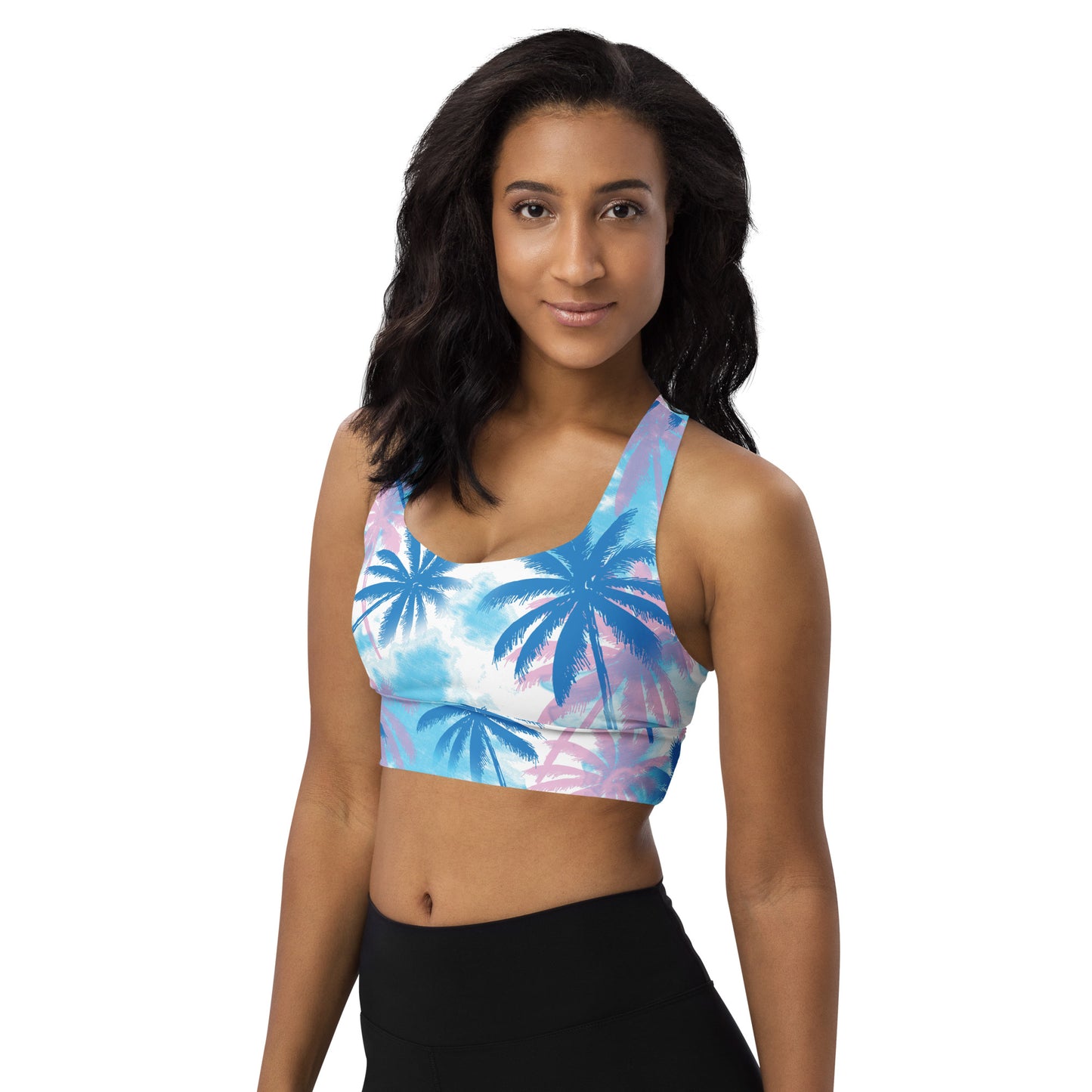 Tropical Breeze-Longline Sports Bra