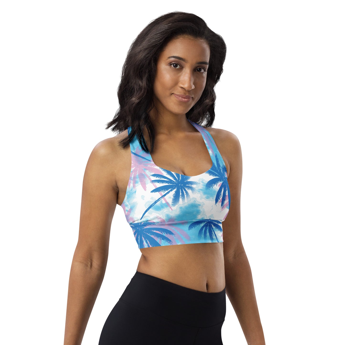 Tropical Breeze-Longline Sports Bra