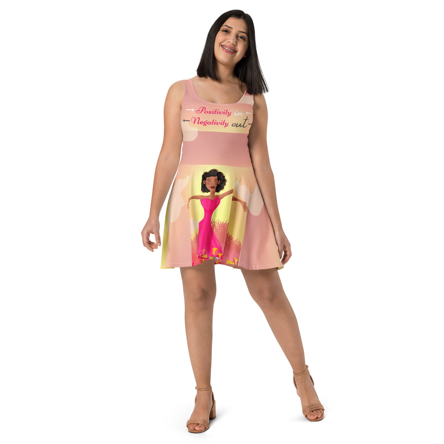 Pink Positivity-Flare Dress 2