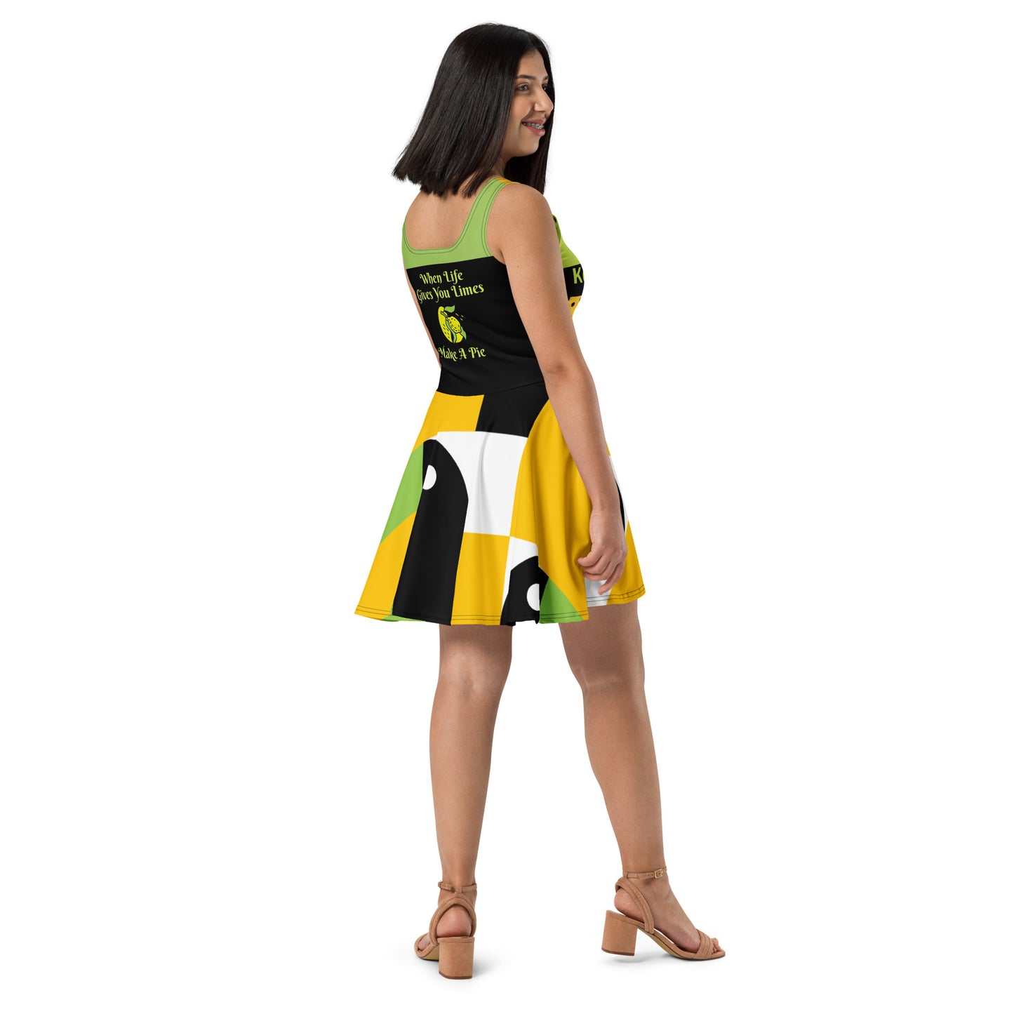 Key Lime Pie-Flare Dress (Green icing with back art)