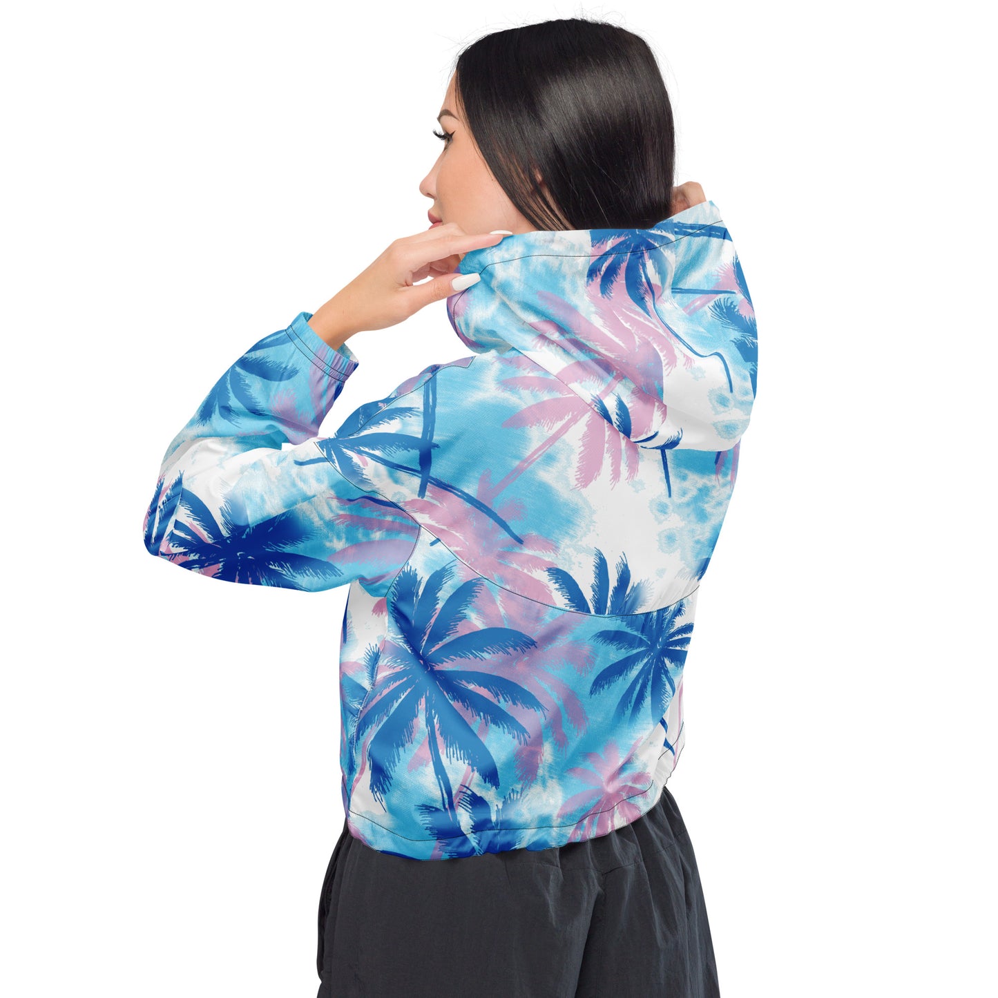Tropical Breeze-Women’s Cropped Windbreaker