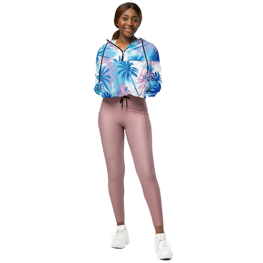 Tropical Breeze-Women’s Cropped Windbreaker