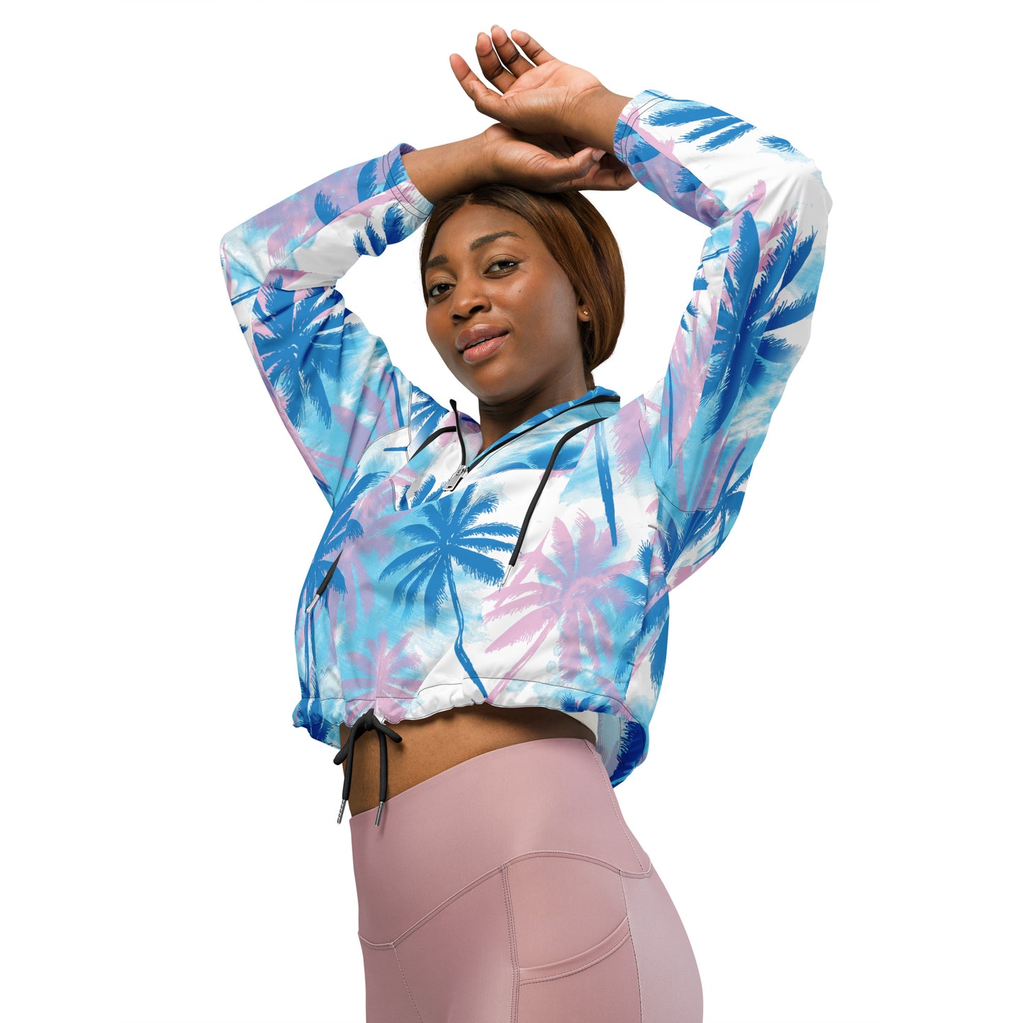 Tropical Breeze-Women’s Cropped Windbreaker
