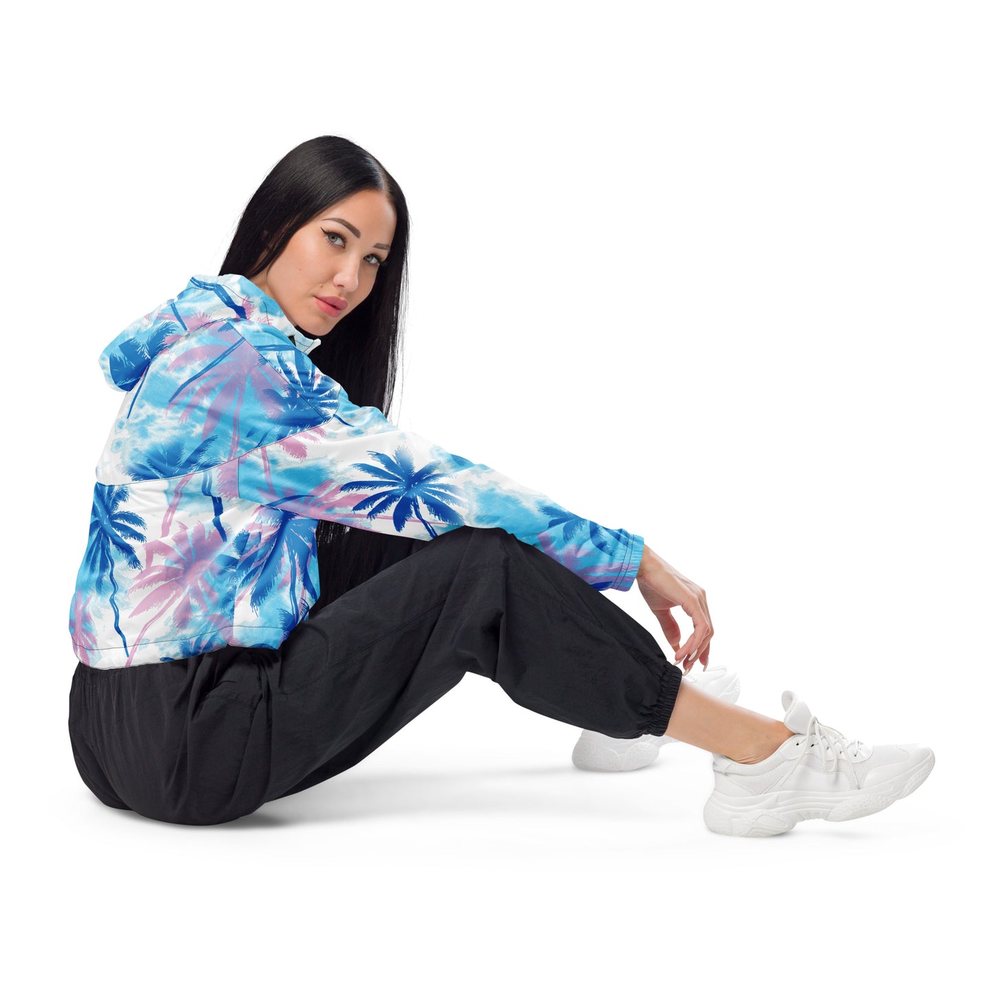Tropical Breeze-Women’s Cropped Windbreaker