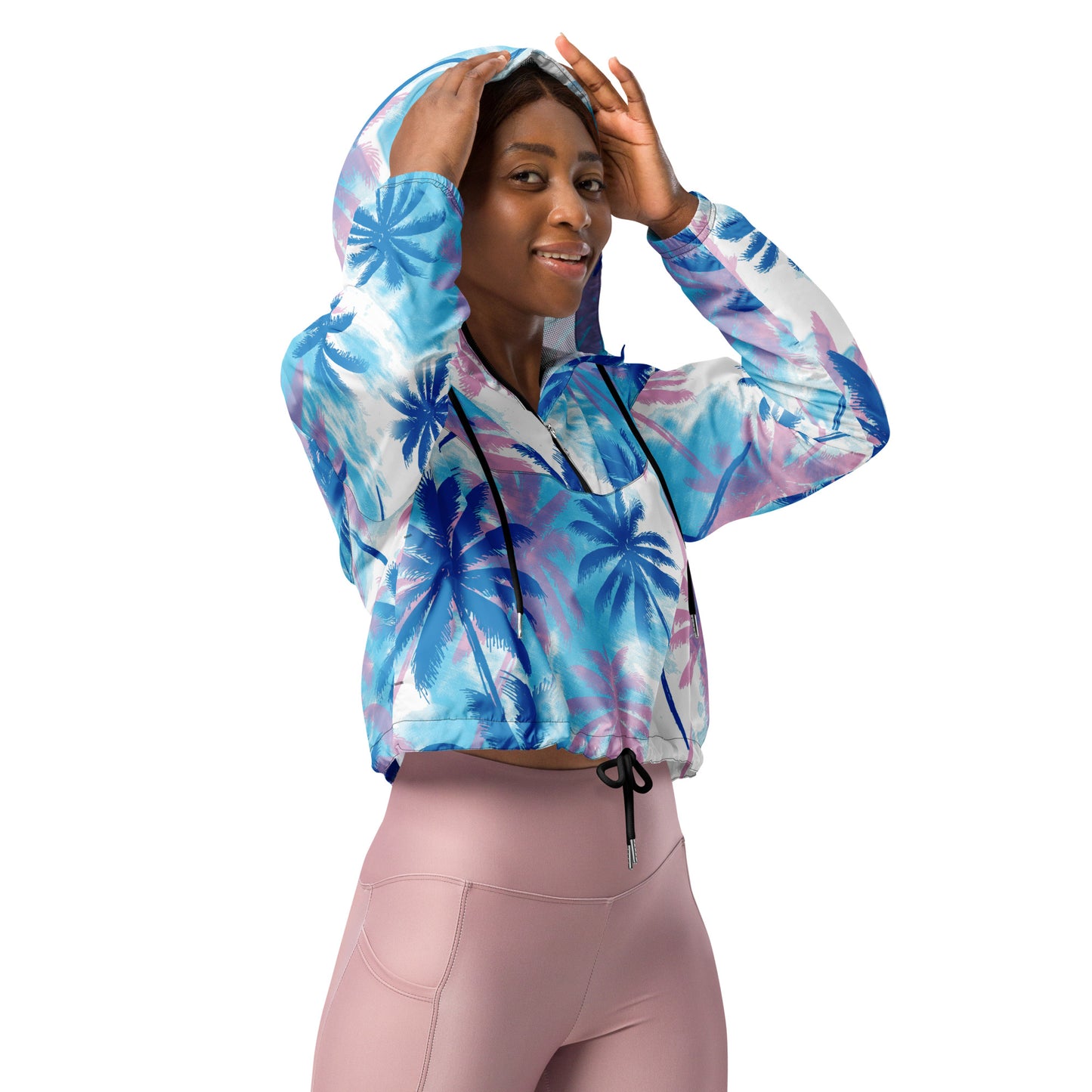 Tropical Breeze-Women’s Cropped Windbreaker