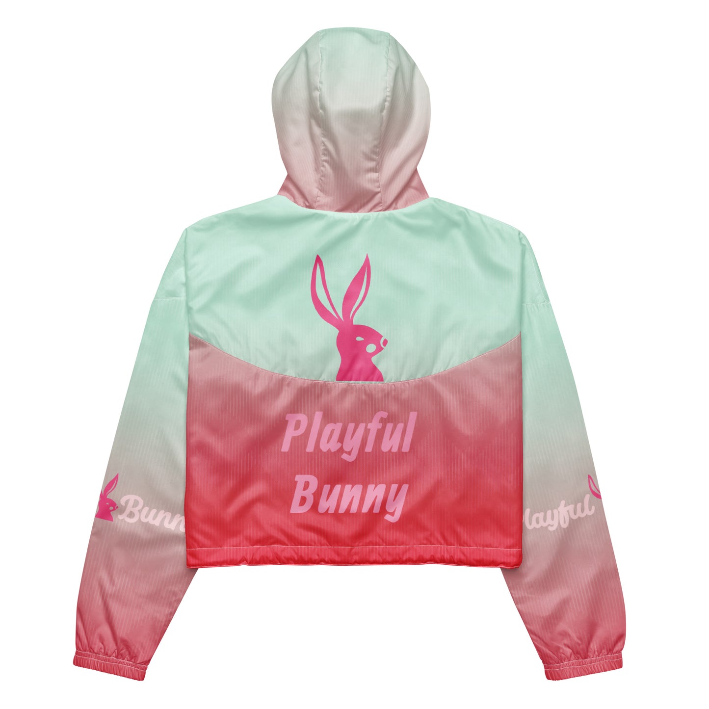 Playful Bunny-Cropped Windbreaker