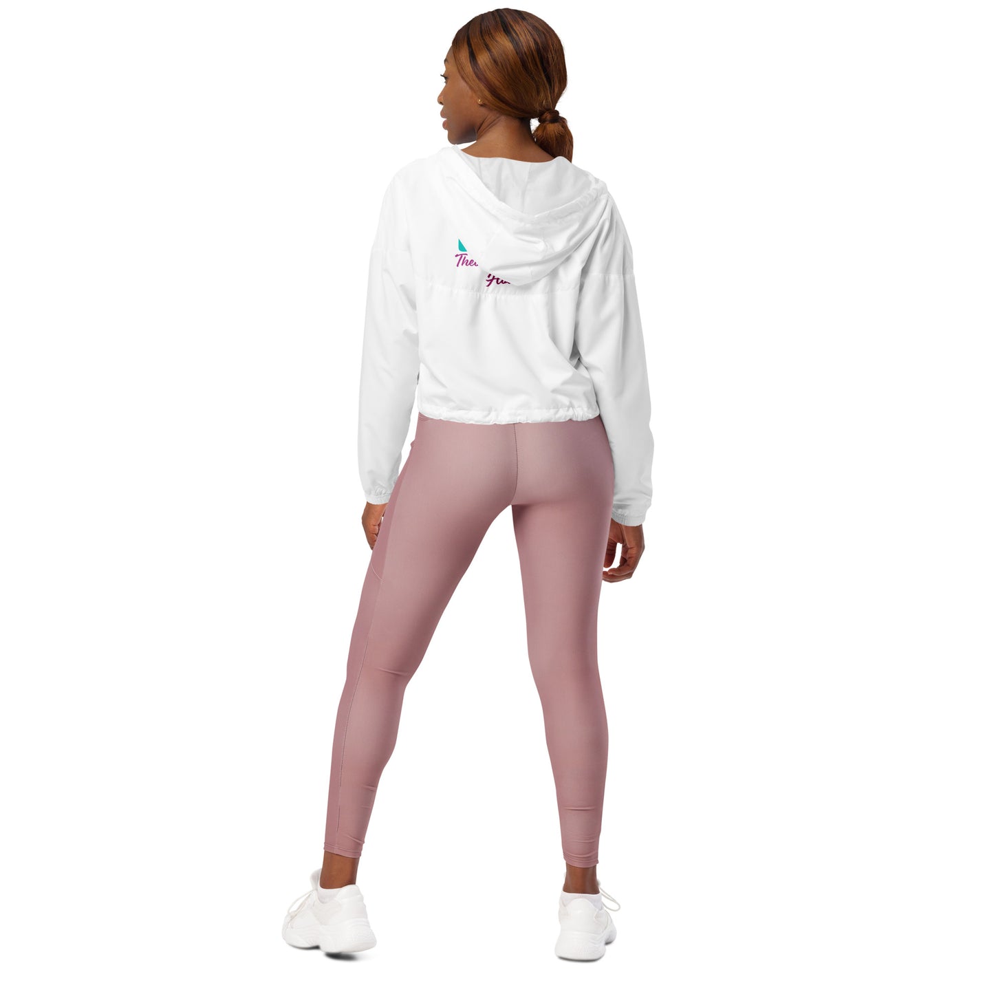 White Signature- Cropped Windbreaker