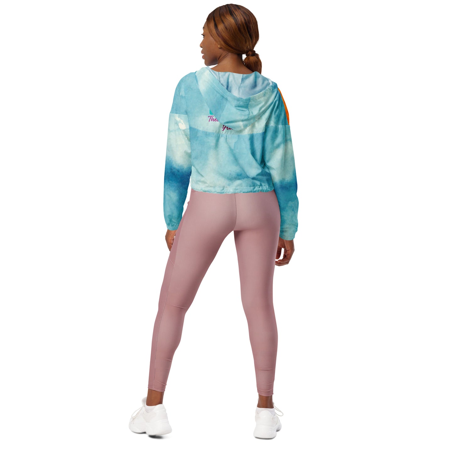 Sunset Orange&Sky Blue -Signature Cropped Windbreaker