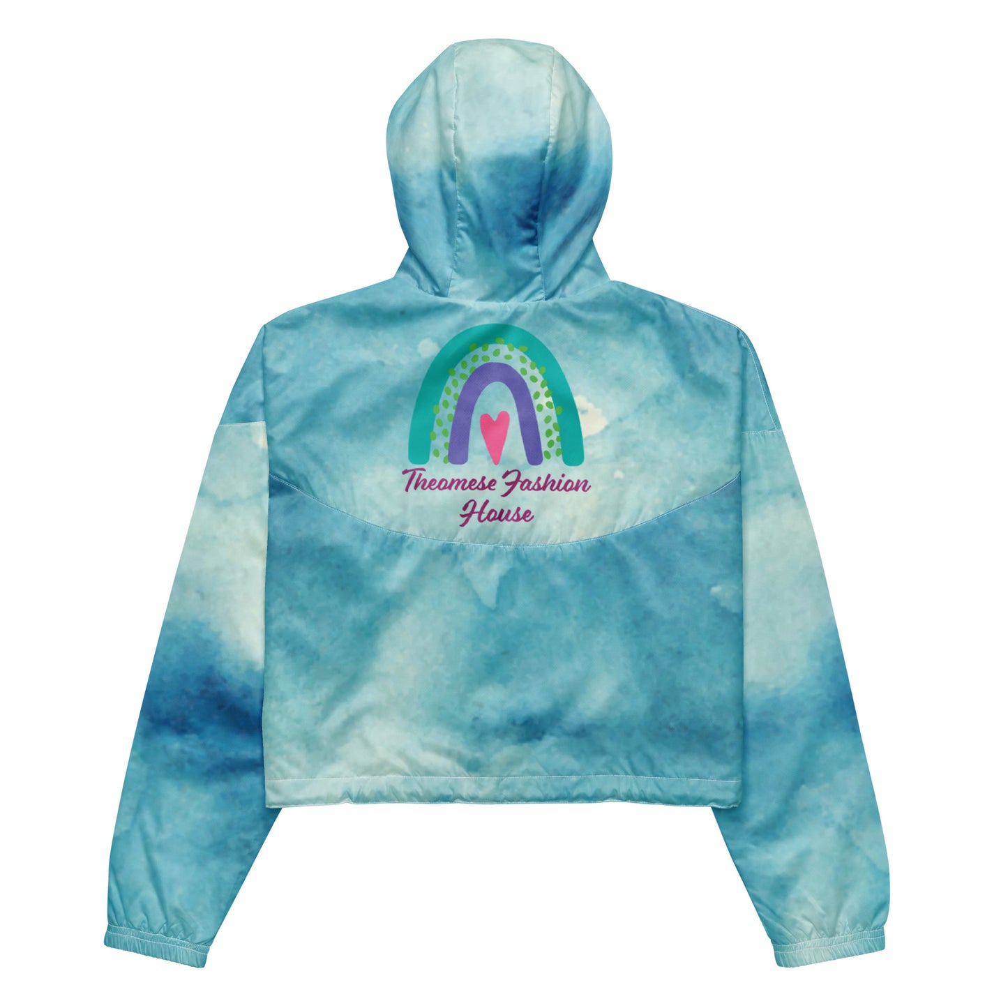 Sunset Orange&Sky Blue -Signature Cropped Windbreaker