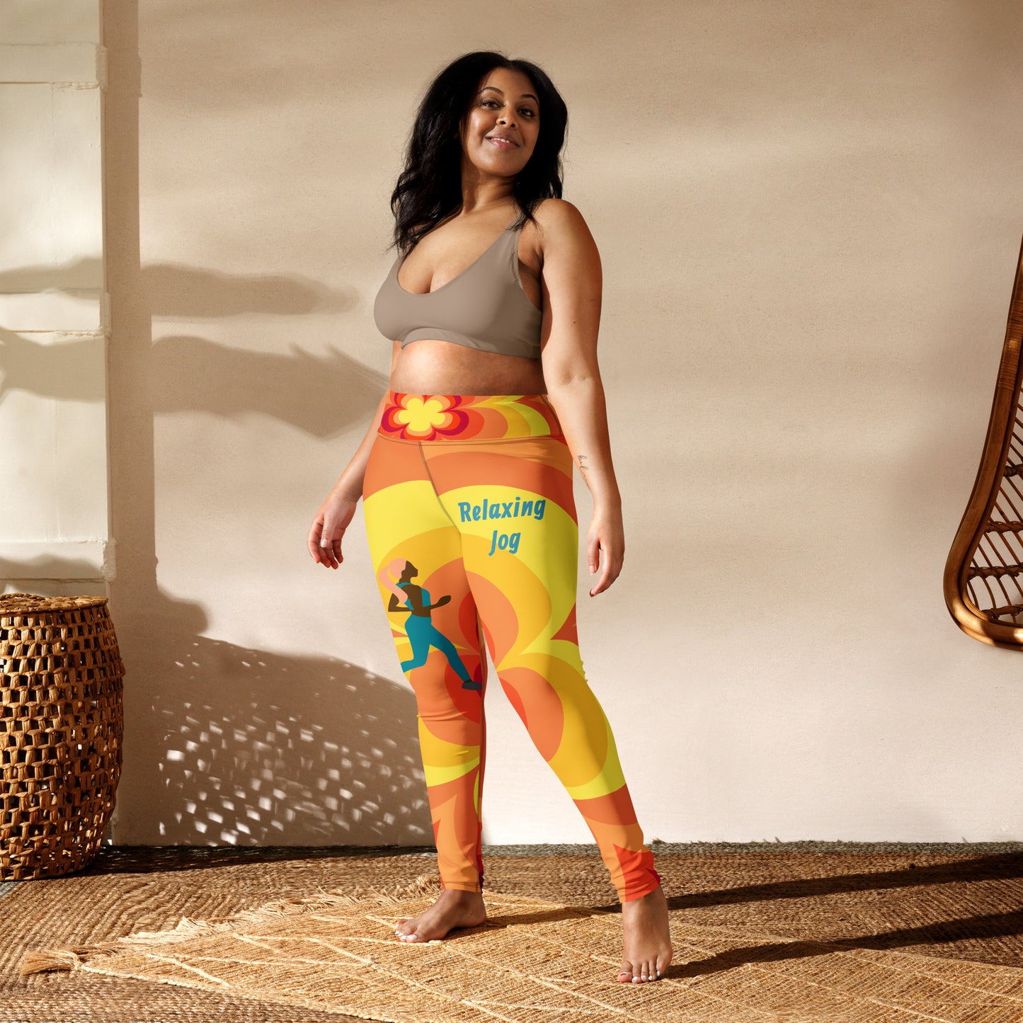 Relaxing Jog- Sunset Yoga Leggings