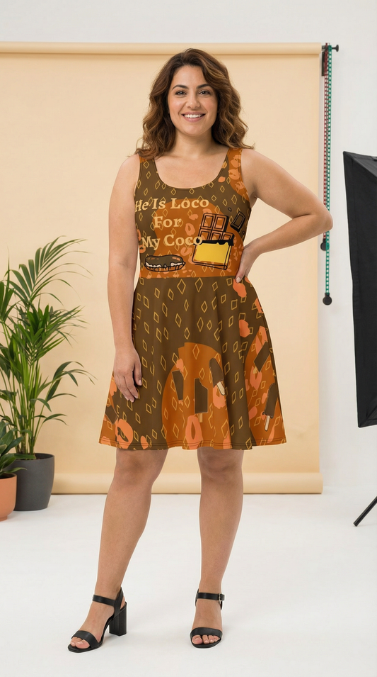 He Is Loco for My Coco Dress-Extra Chocolaty