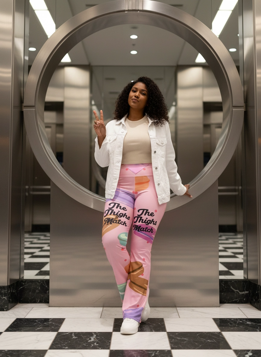 The Thighs Match-Flare leggings