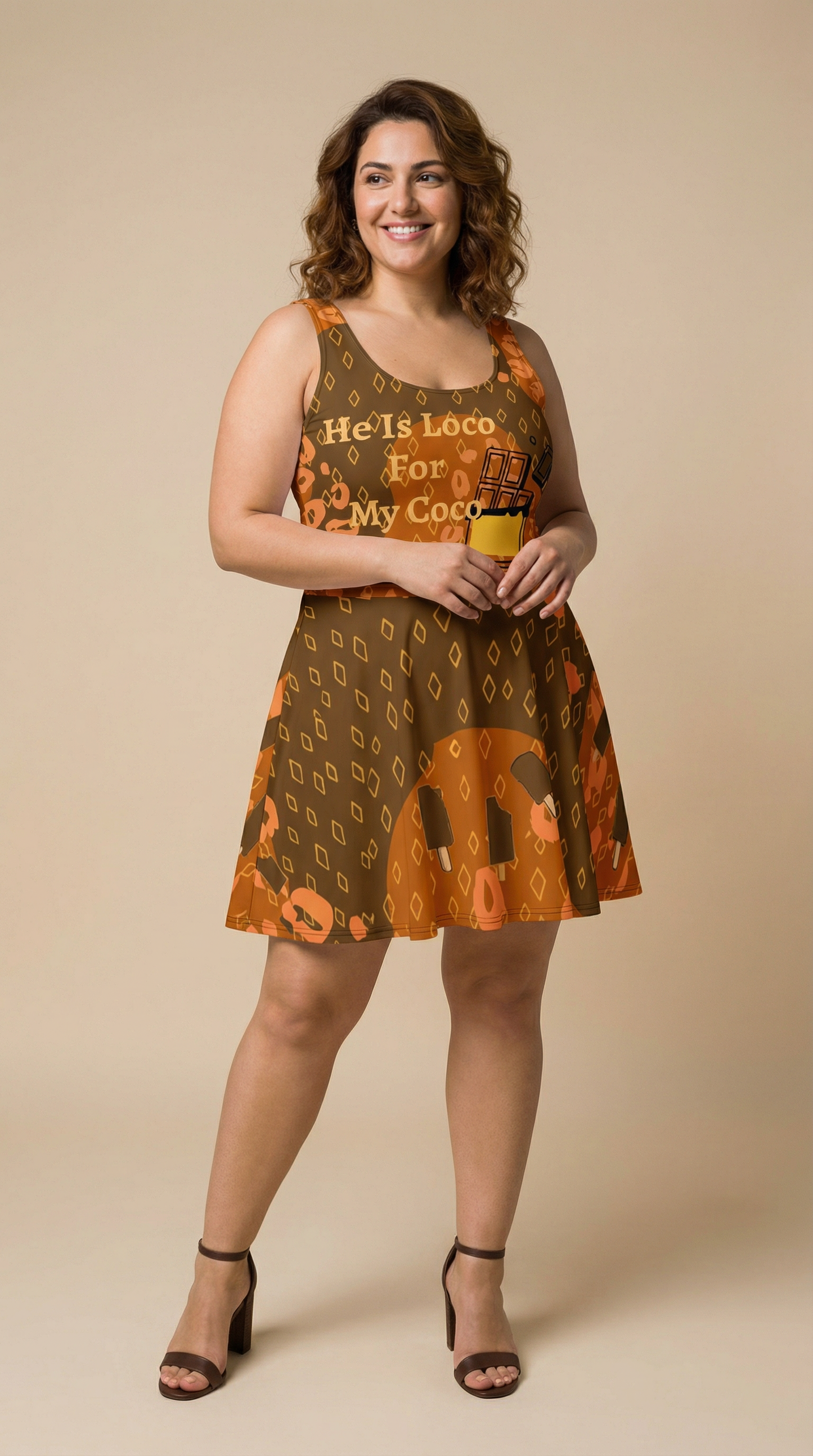 He Is Loco for My Coco Dress-Extra Chocolaty