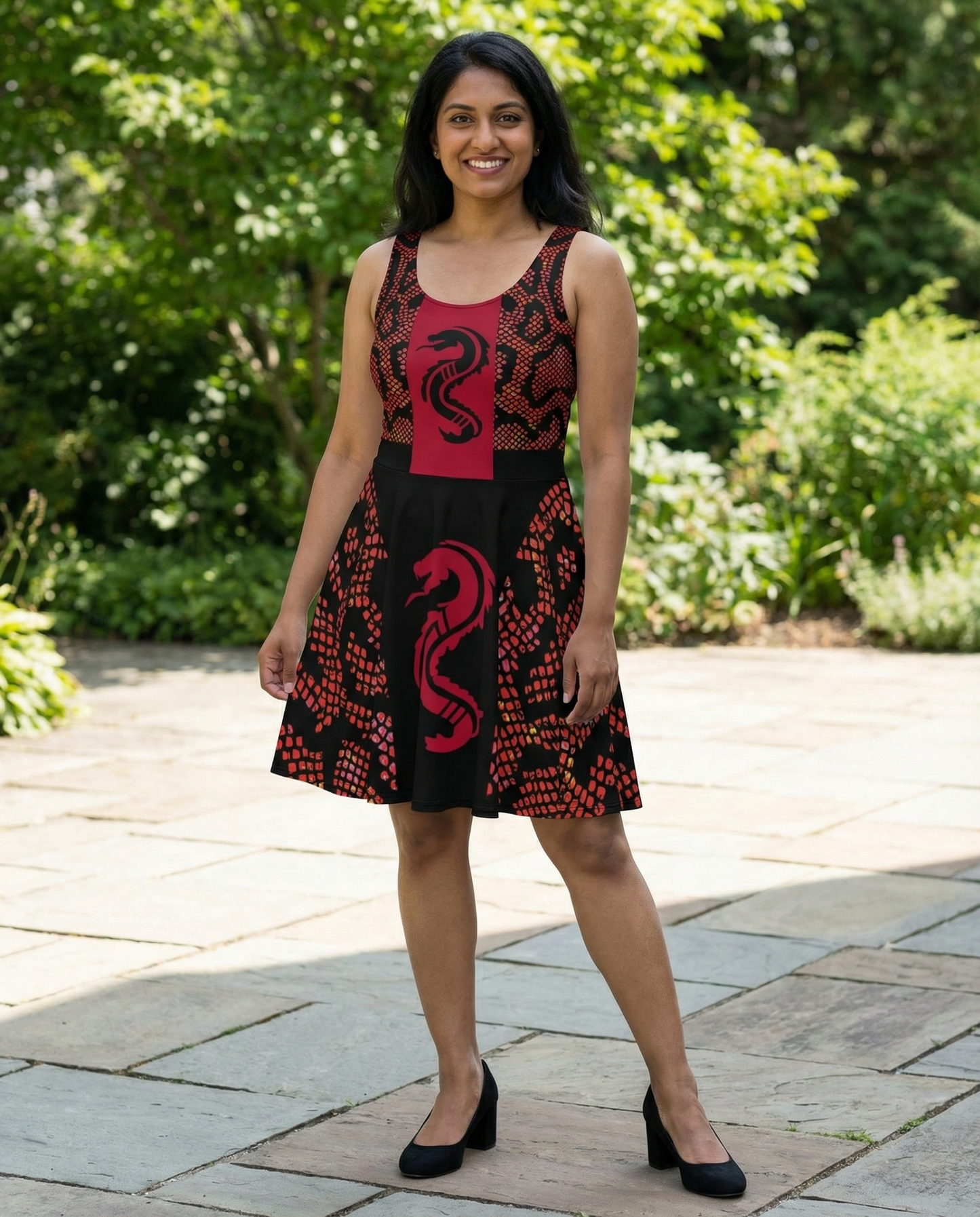Red Dragon 🐉-Flare Dress