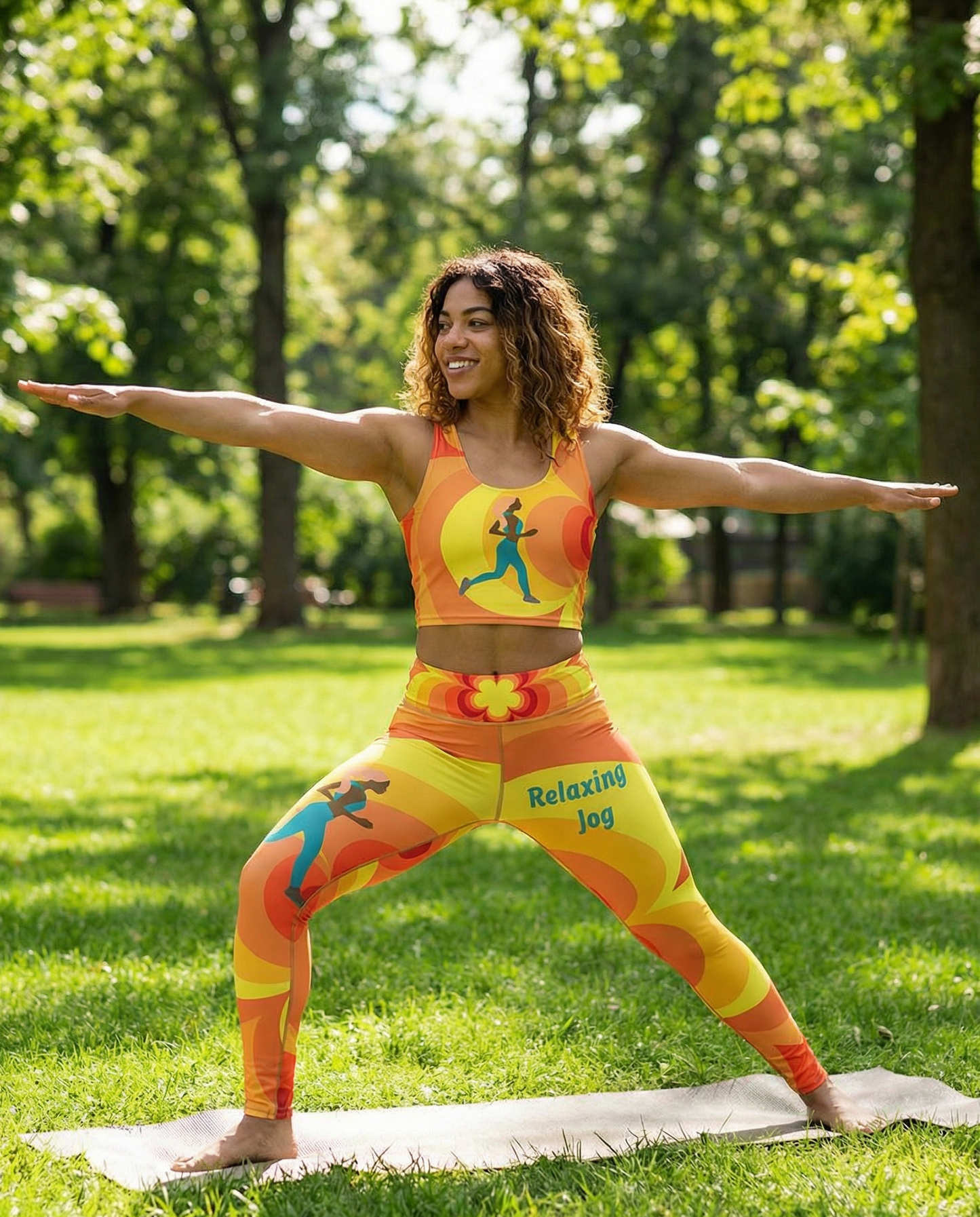 Relaxing Jog- Sunset Yoga Leggings