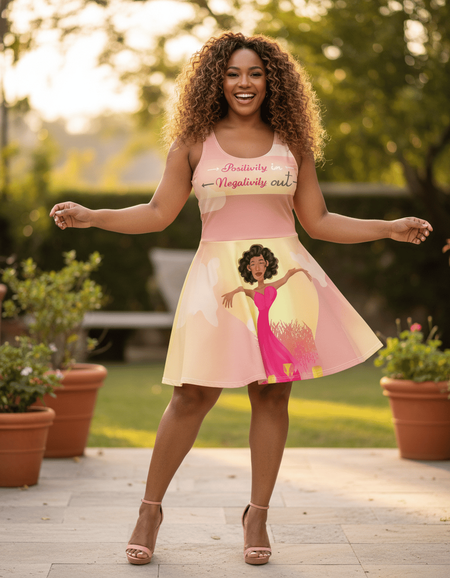 Pink Positivity-Flare Dress 2