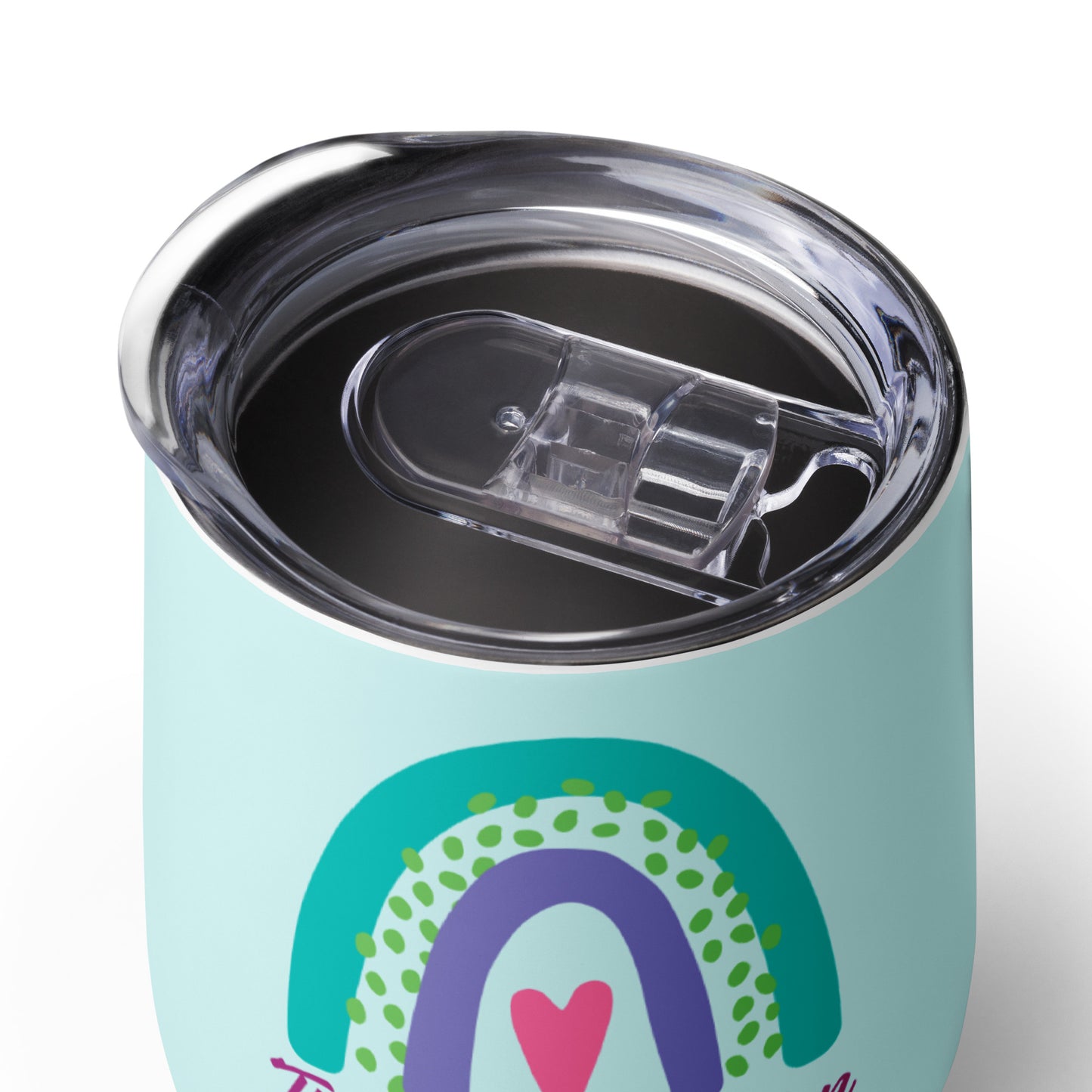 Signature Wine Tumbler(Baby Blue&White)