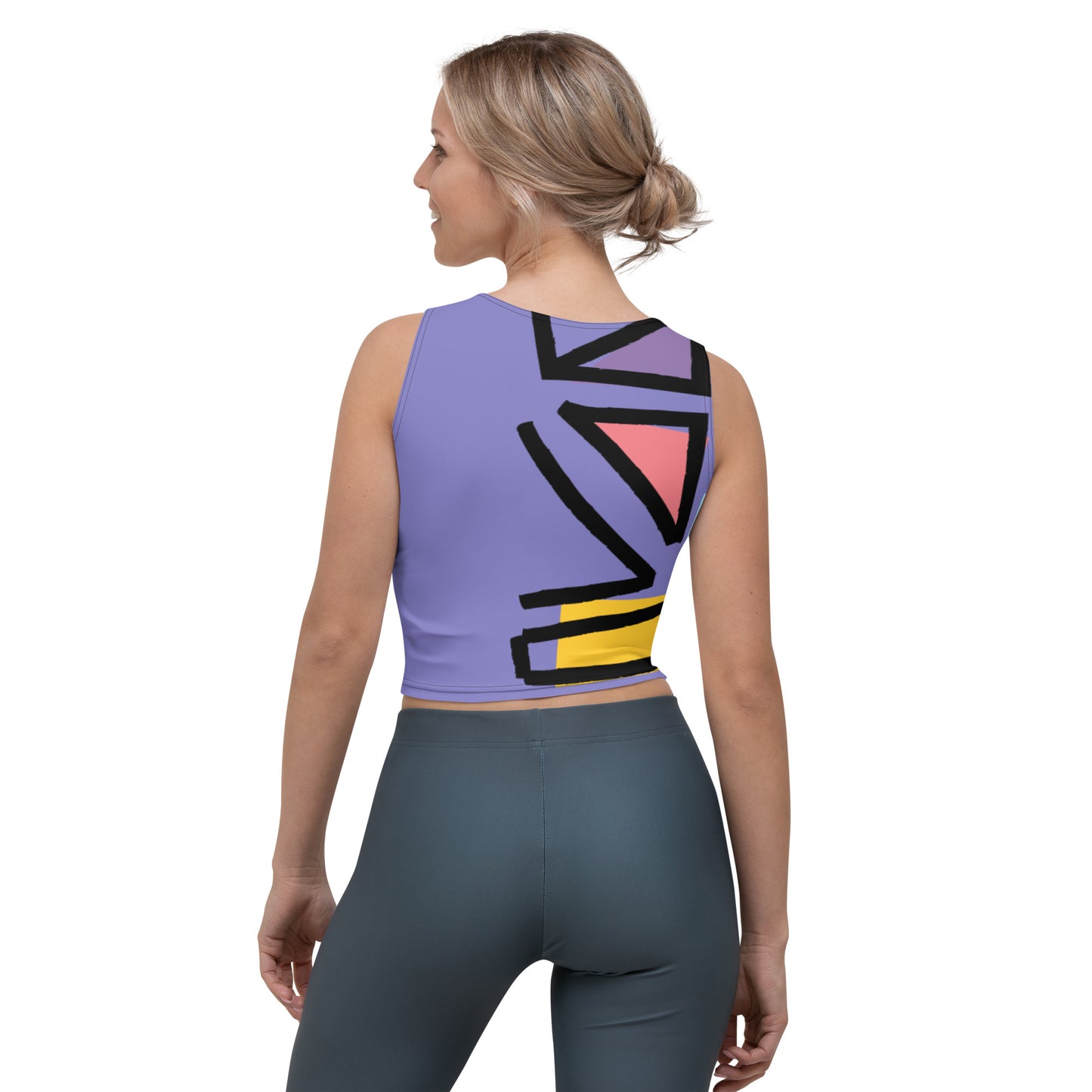 Geometry Crop Top 2-Purple