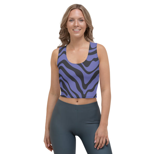 Purple Swirls-Retro Crop Top