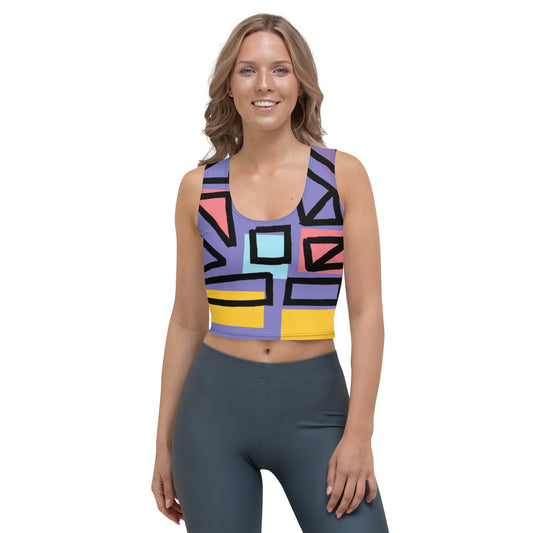 Geometry Crop Top 2-Purple