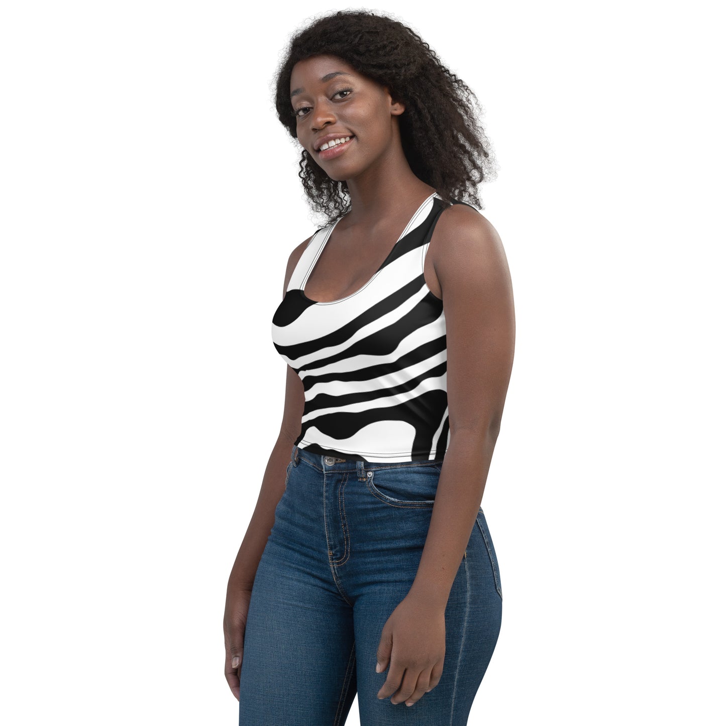 Zebra-Crop Top