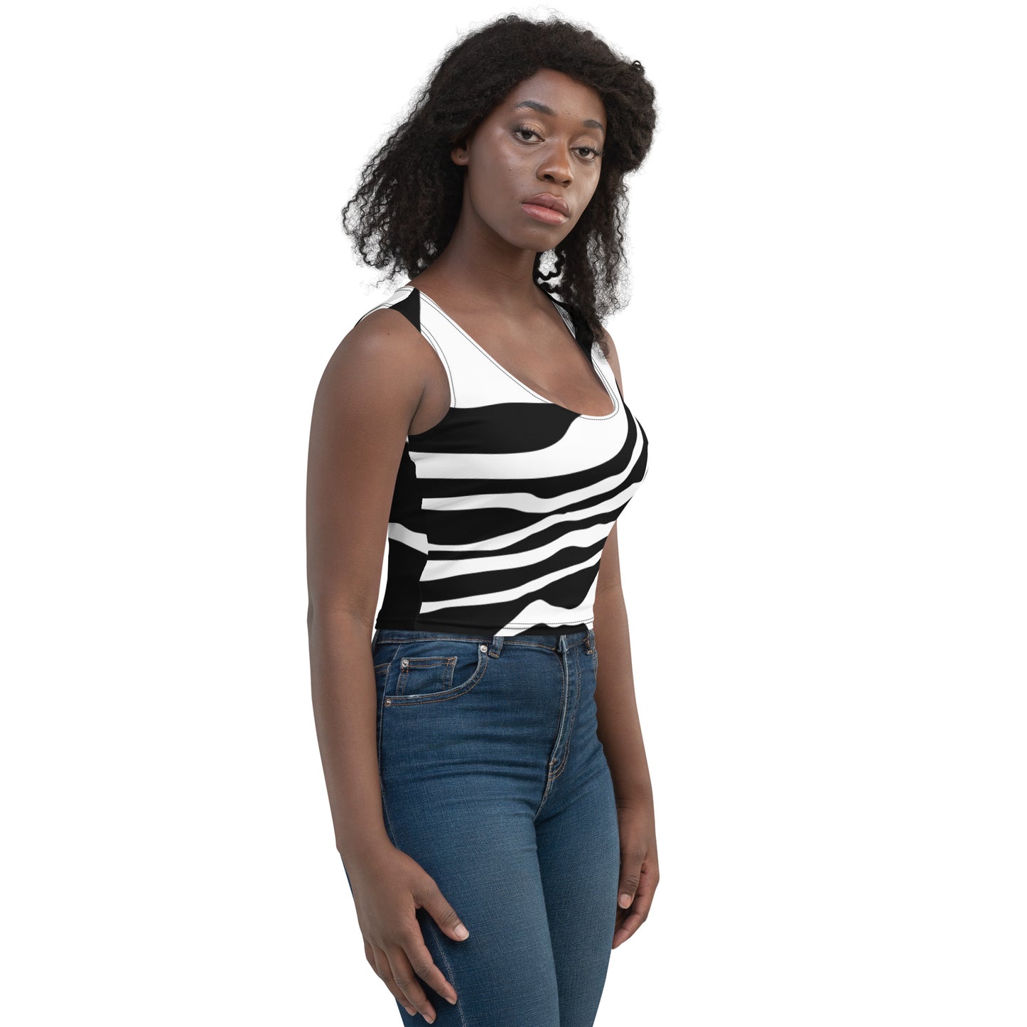 Zebra-Crop Top