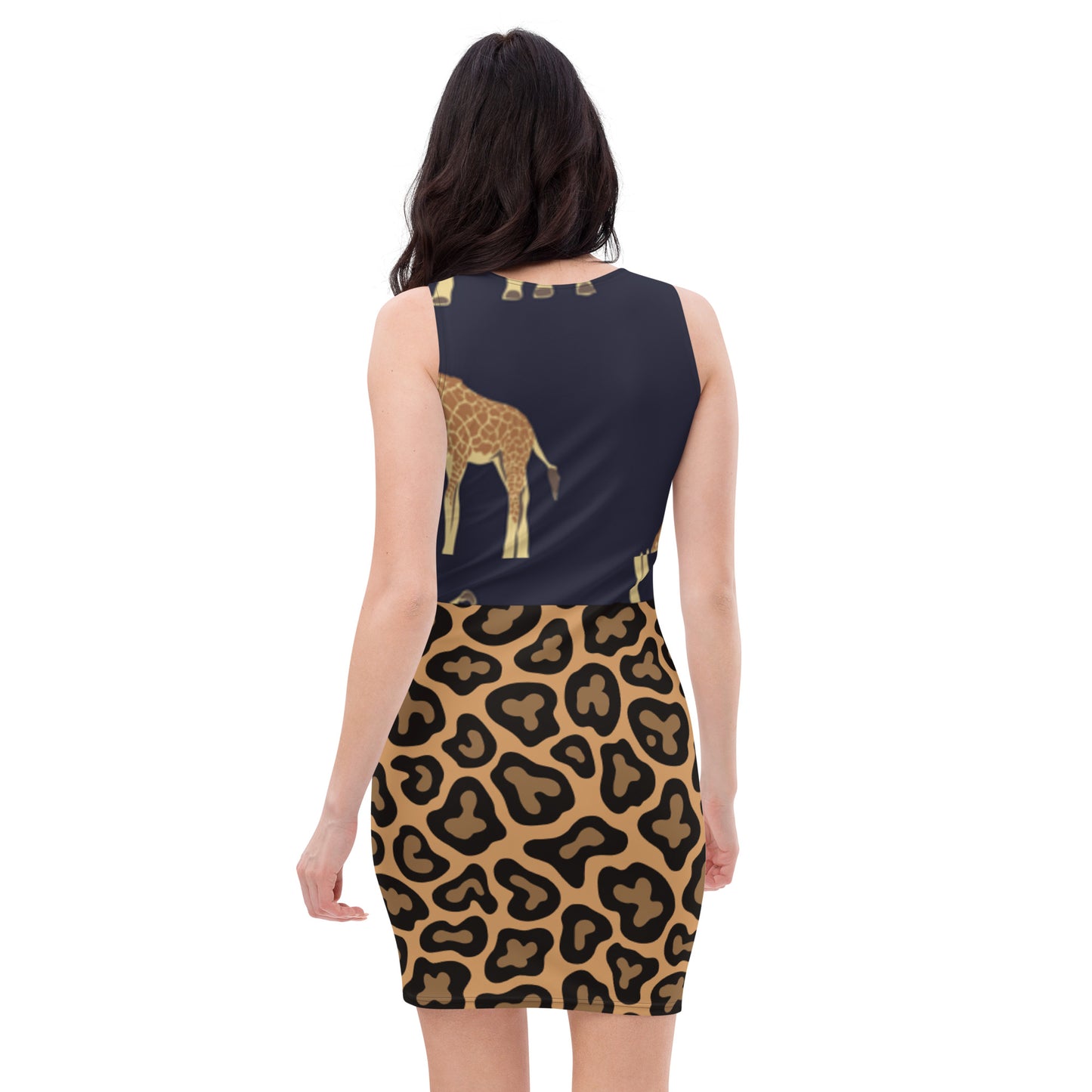 Cheetah Dress- With Giraff Print Vest &Belt(with Buckle)