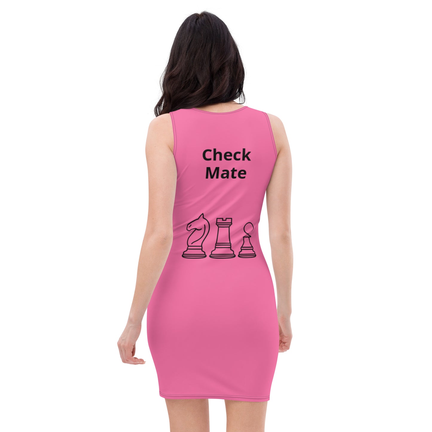Chess Dress-Pink& Black