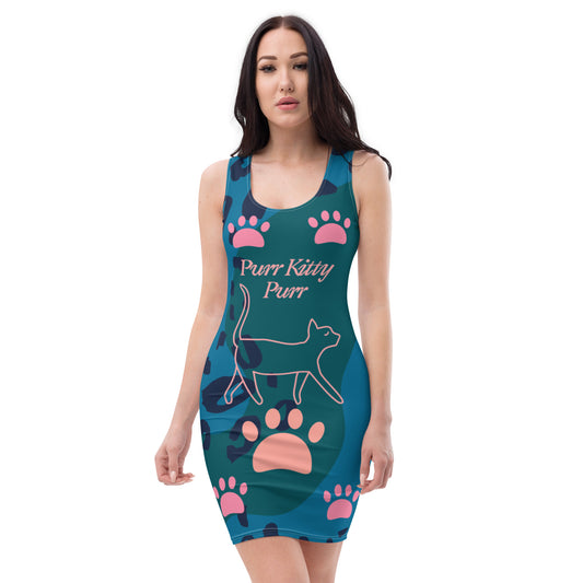 Purr Kitty Purr Dress-Pink Paws