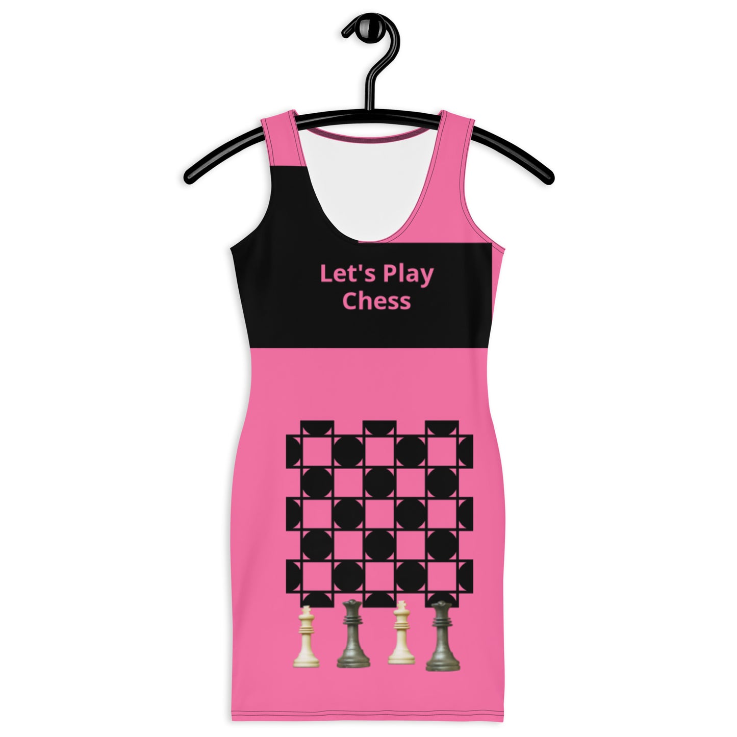 Chess Dress-Pink& Black