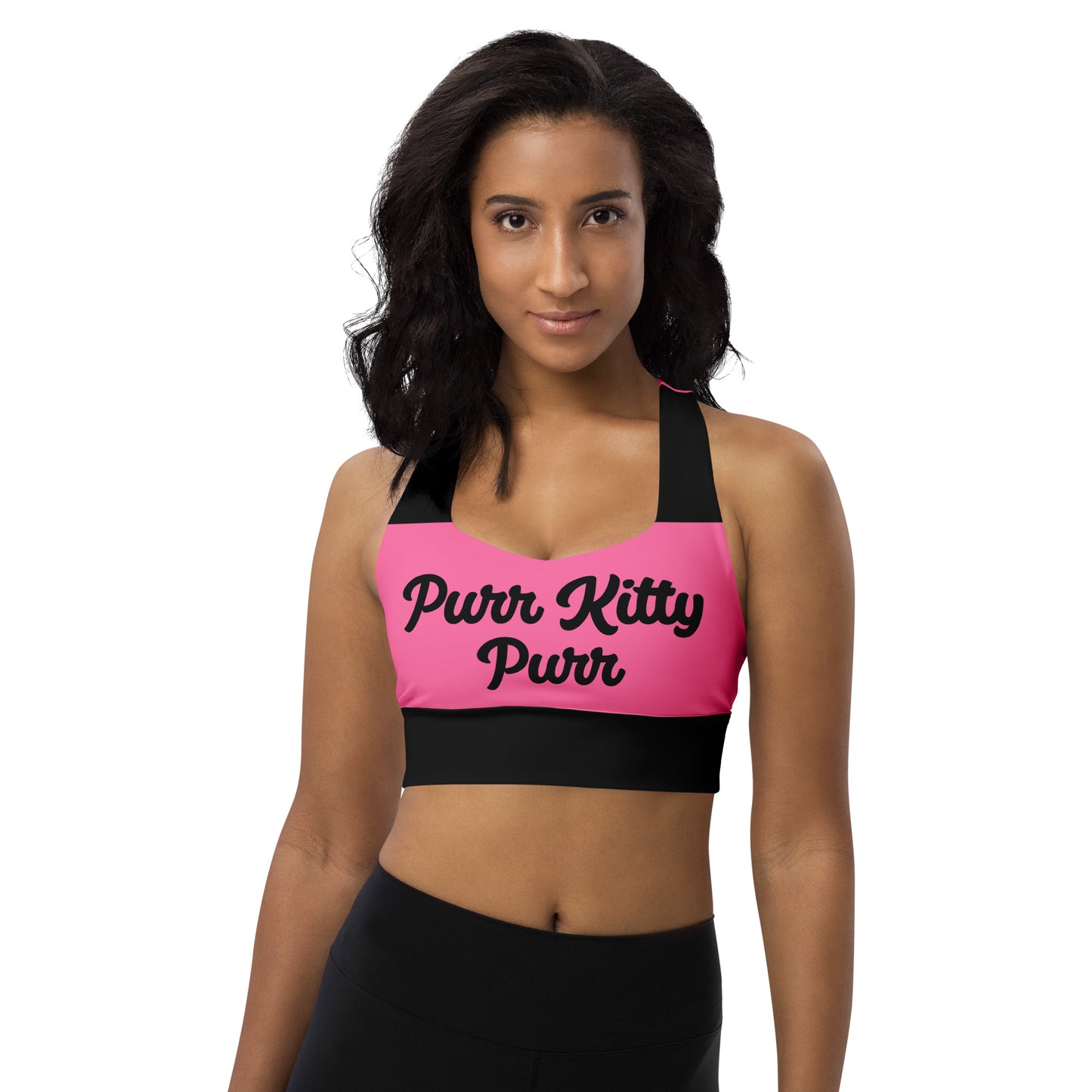 Purr Kitty-Longline sports bra