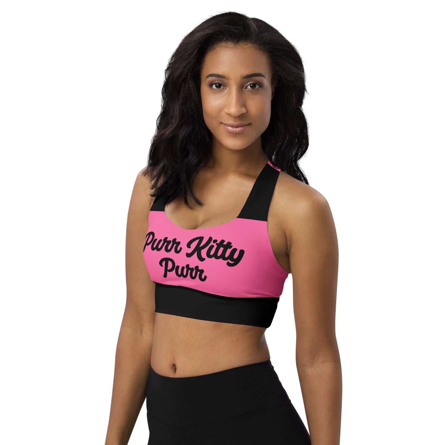 Purr Kitty-Longline sports bra