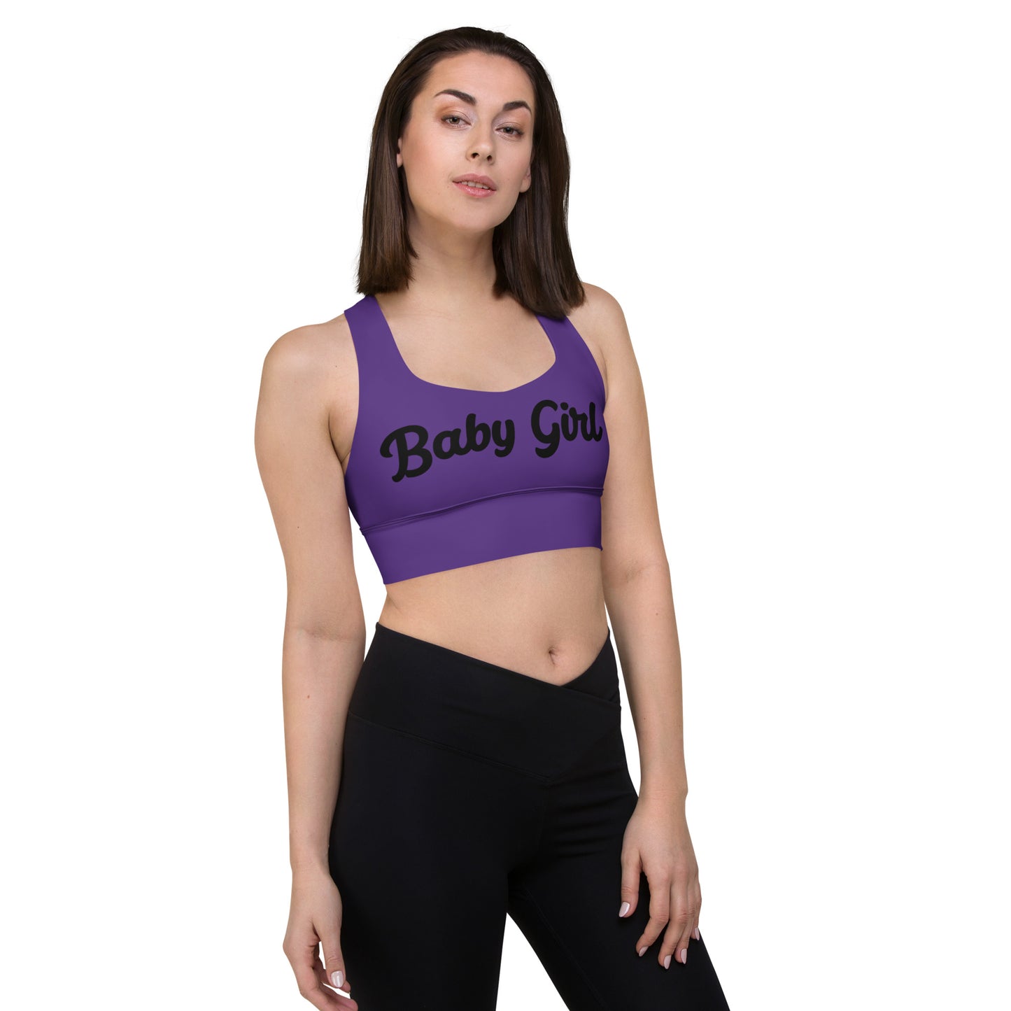 Babygirl Sports bra-Purple&Black