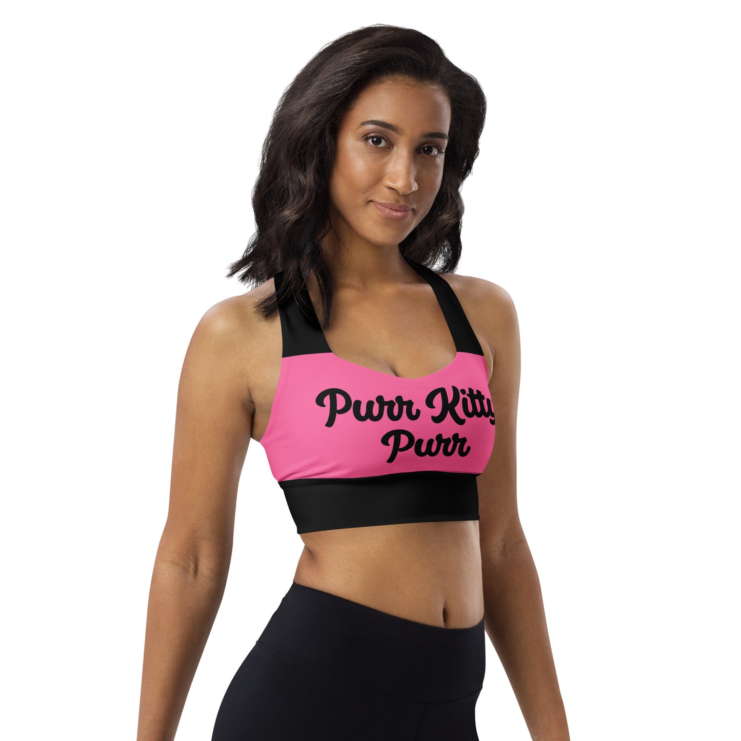 Purr Kitty-Longline sports bra