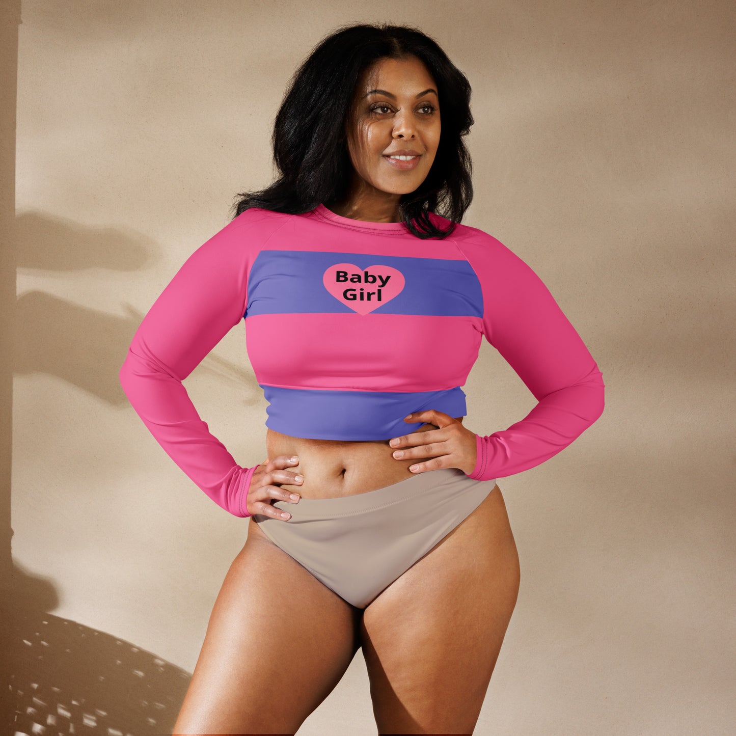 Baby Girl-long sleeve crop top
