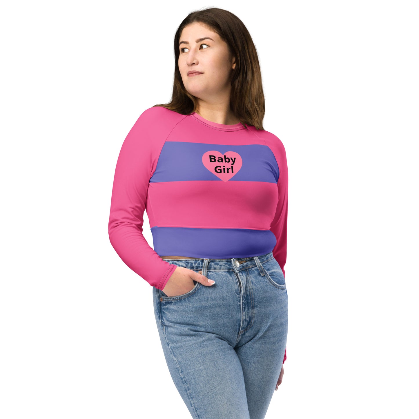 Baby Girl-long sleeve crop top