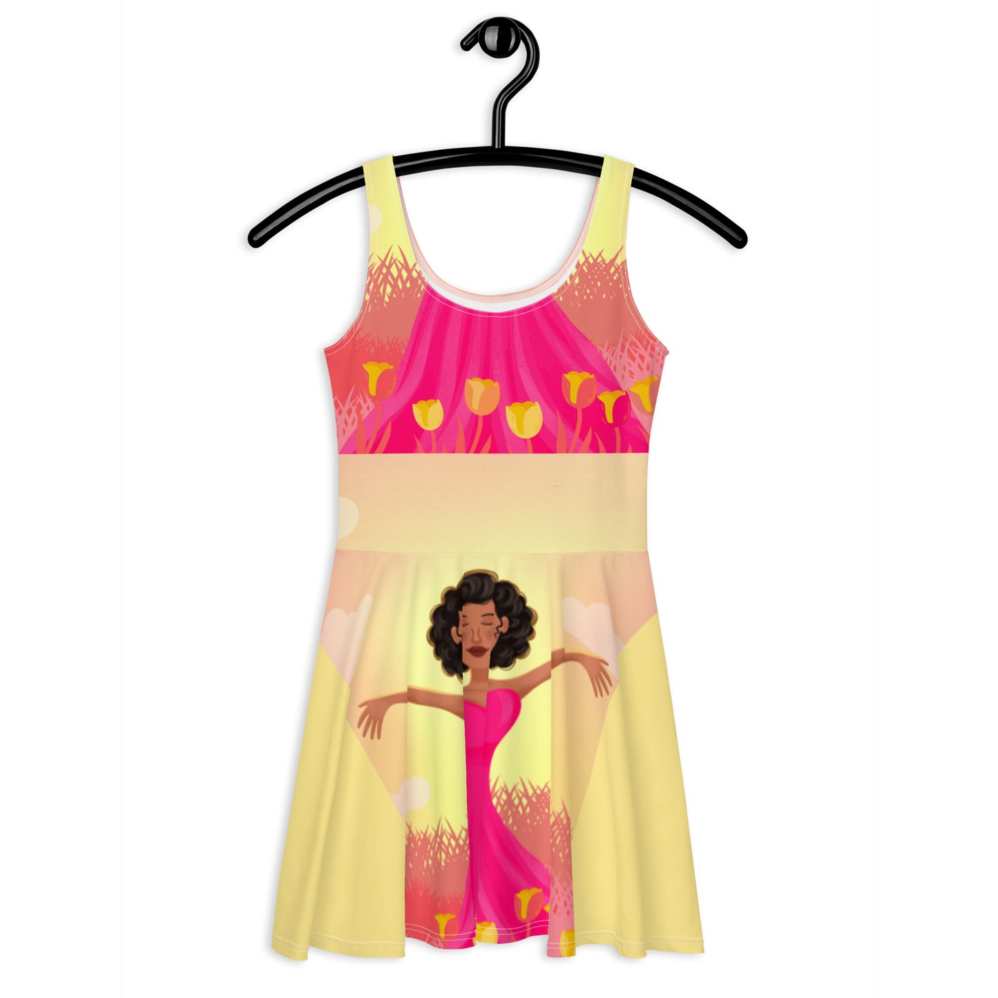 Pink Positivity-Flare Dress