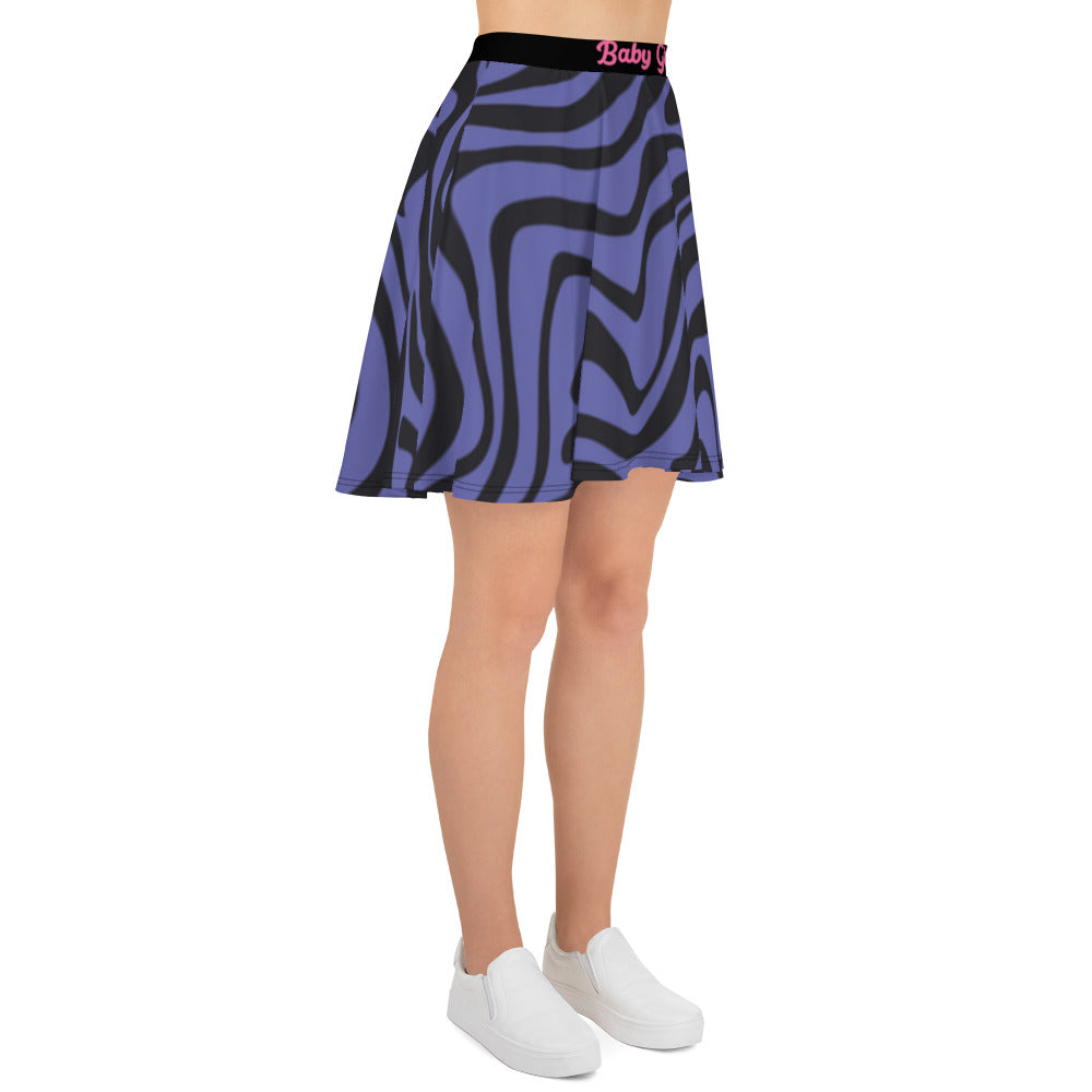 BabyGirl-Retro Flare Skirt(Purple Swirl)