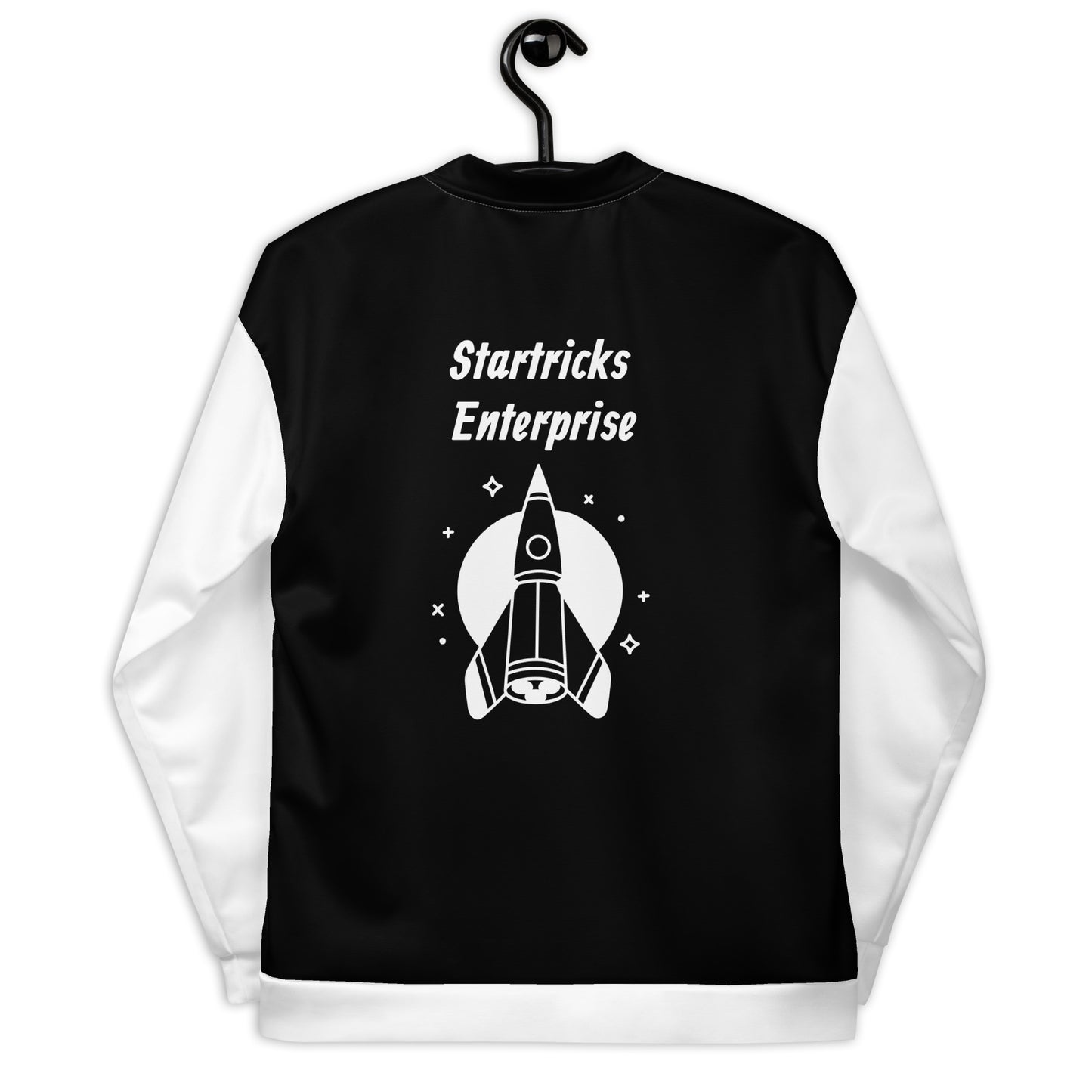 Startricks Enterprise -Black&White Unisex Bomber Jacket 2