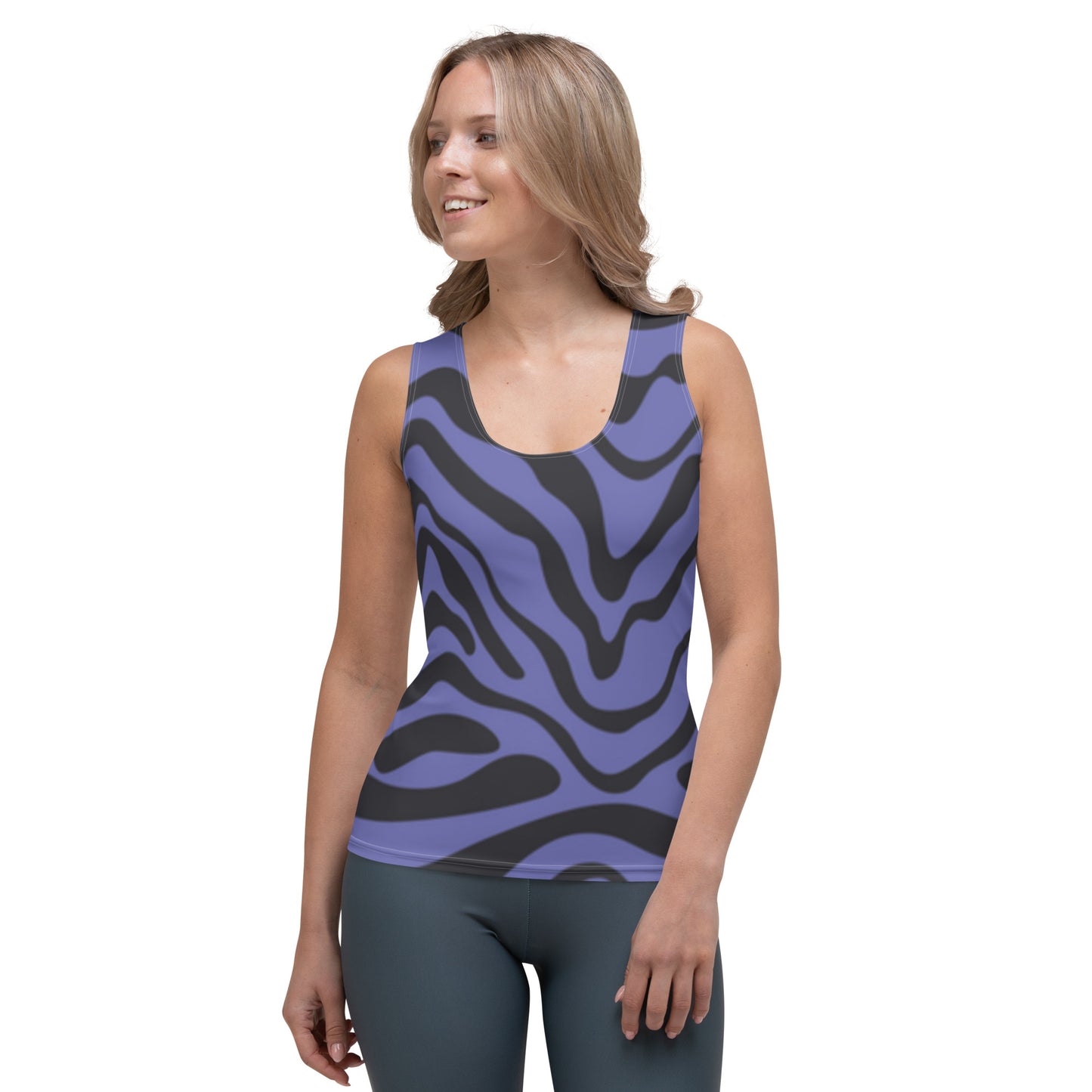 Purple Swirls-Retro Tank Top