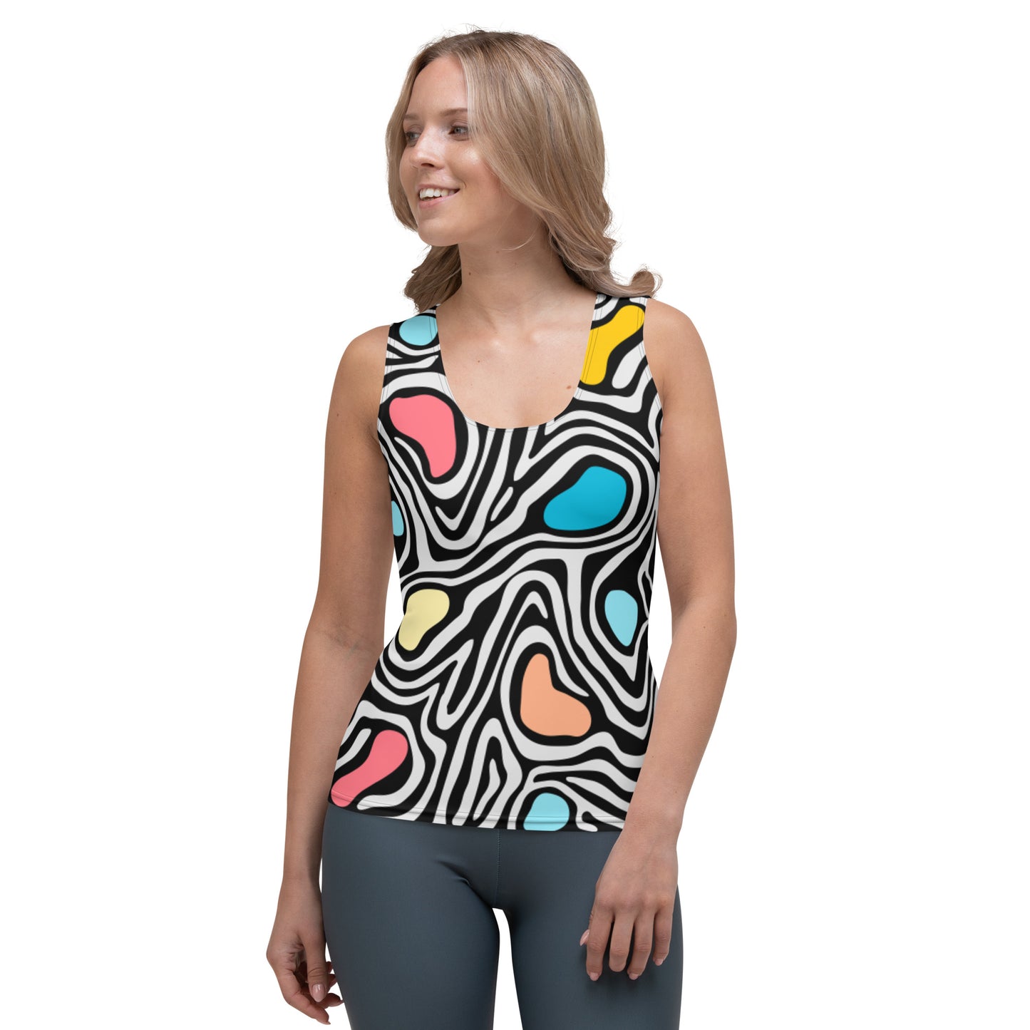 Colorful Twirls-Retro Tank Top