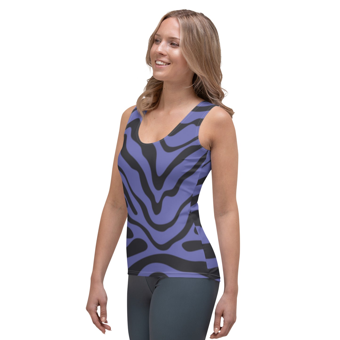 Purple Swirls-Retro Tank Top