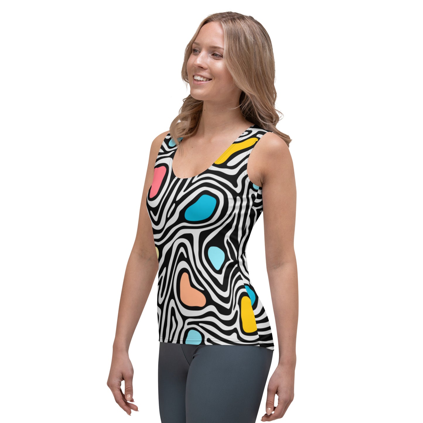 Colorful Twirls-Retro Tank Top