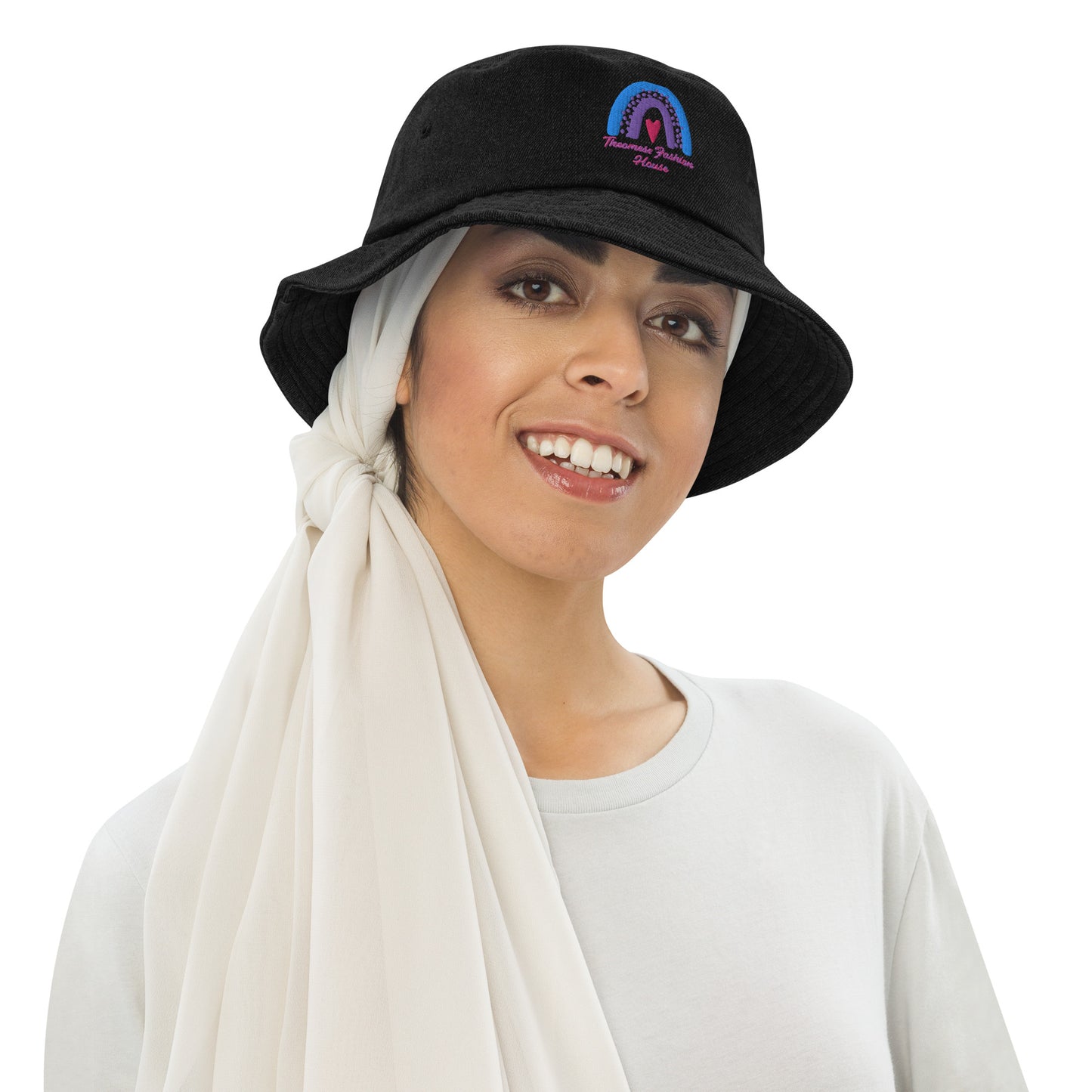 Brand-Denim bucket hat
